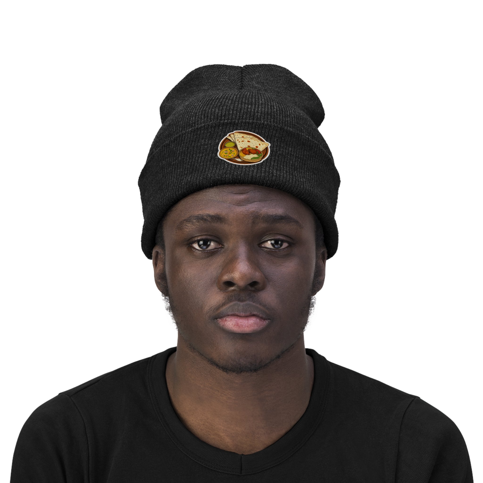 Knit Beanie - Naan & Curry Pop Art