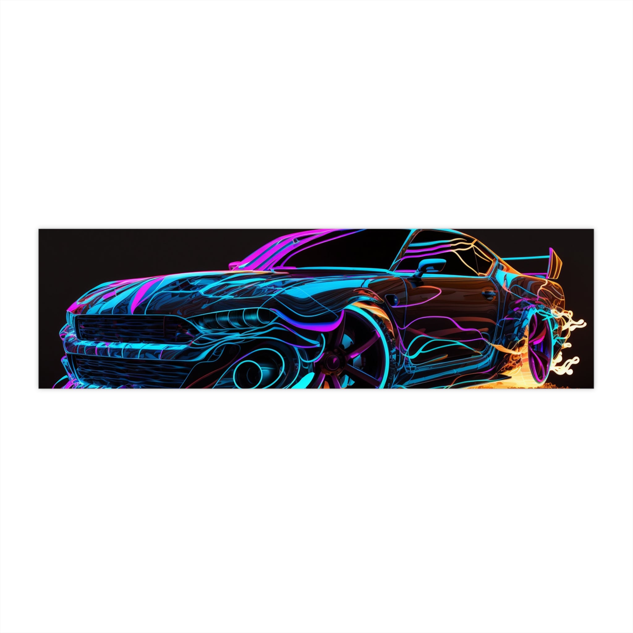 Bumper Stickers - Neon Car Design 04