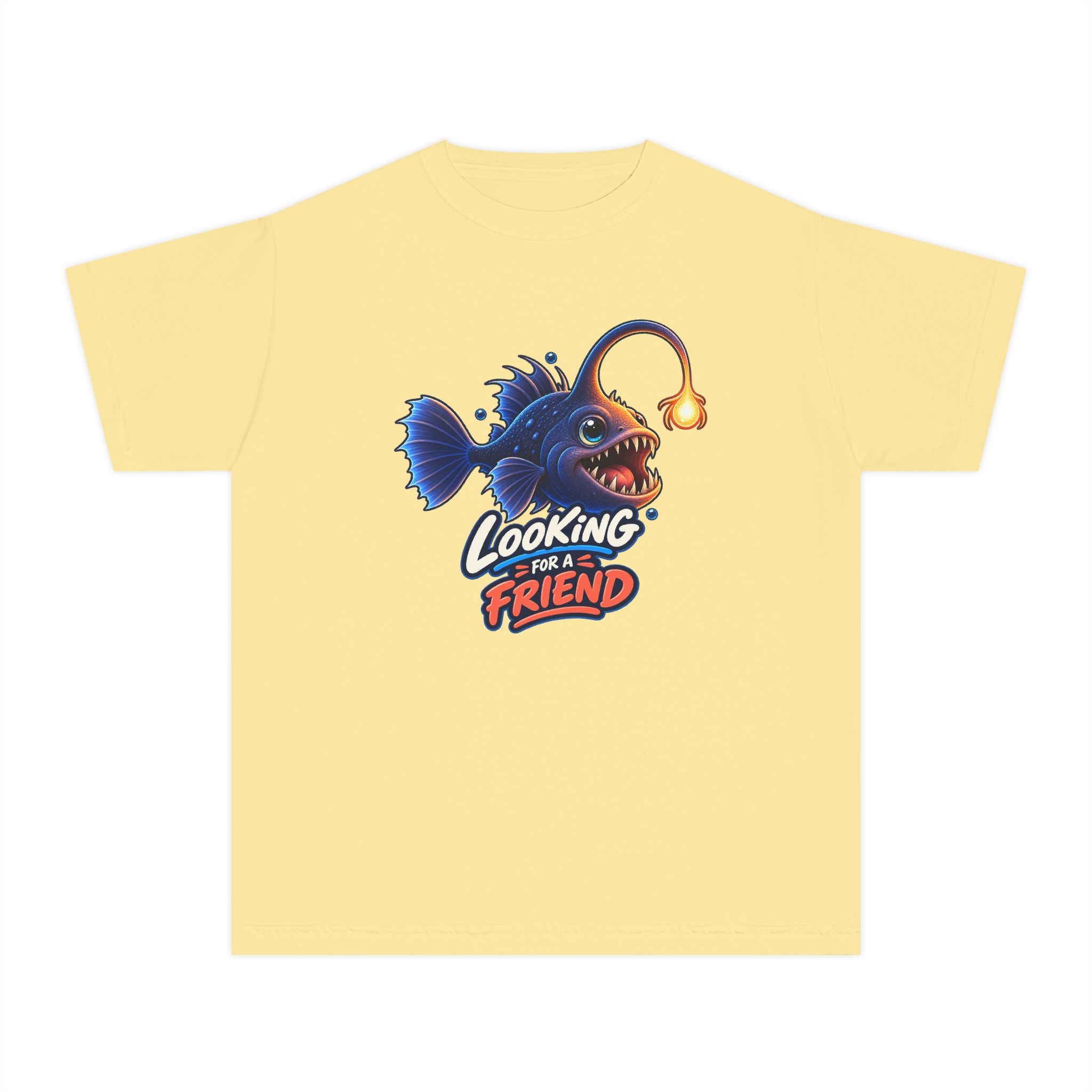 Youth Midweight Cotton Tee - Science collection - Angler Fish looking for a Friend