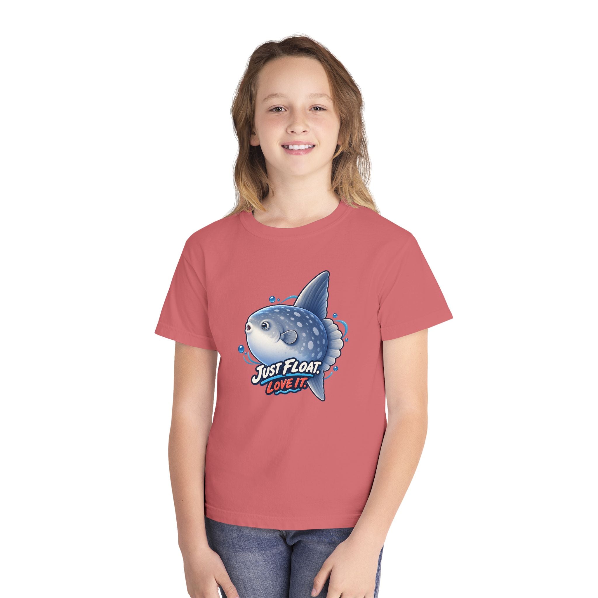 Youth Midweight Cotton Tee - Sunfish drifting