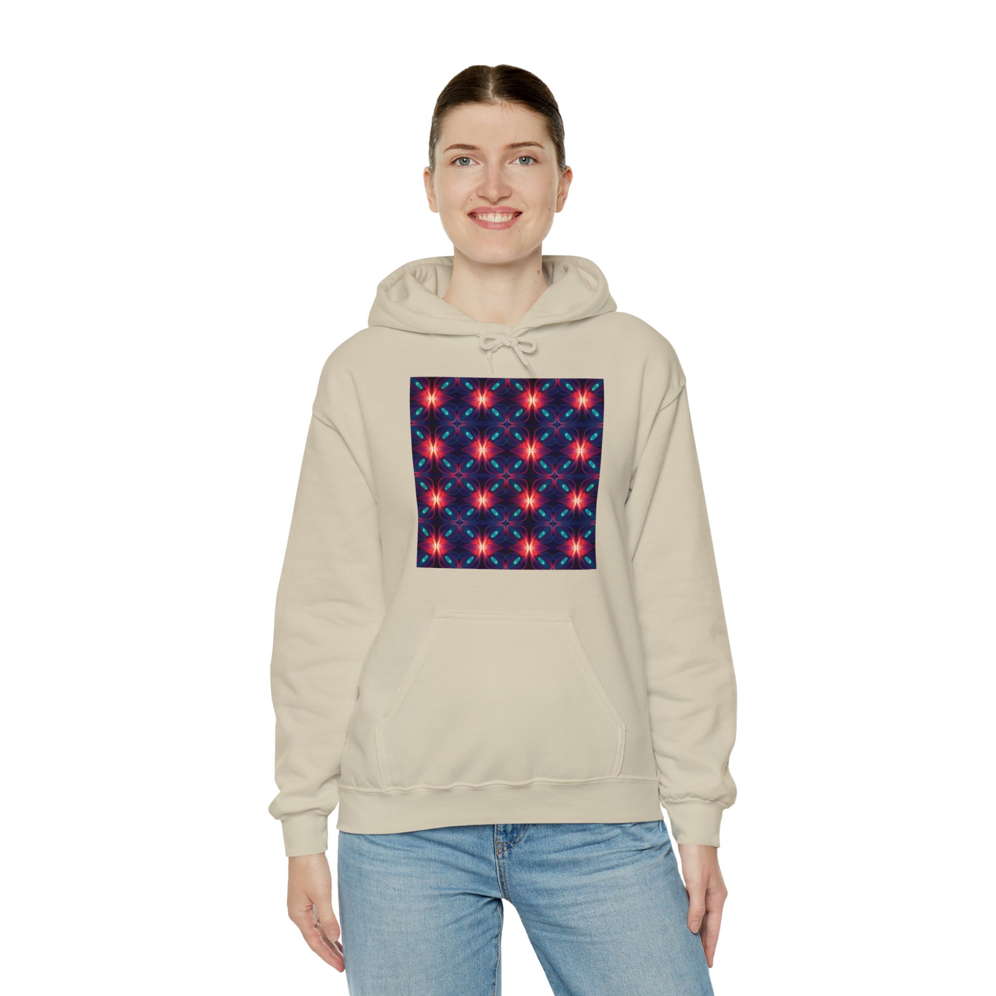 Unisex Heavy Blend™ Hooded Sweatshirt - Abstract Neon Designs 04