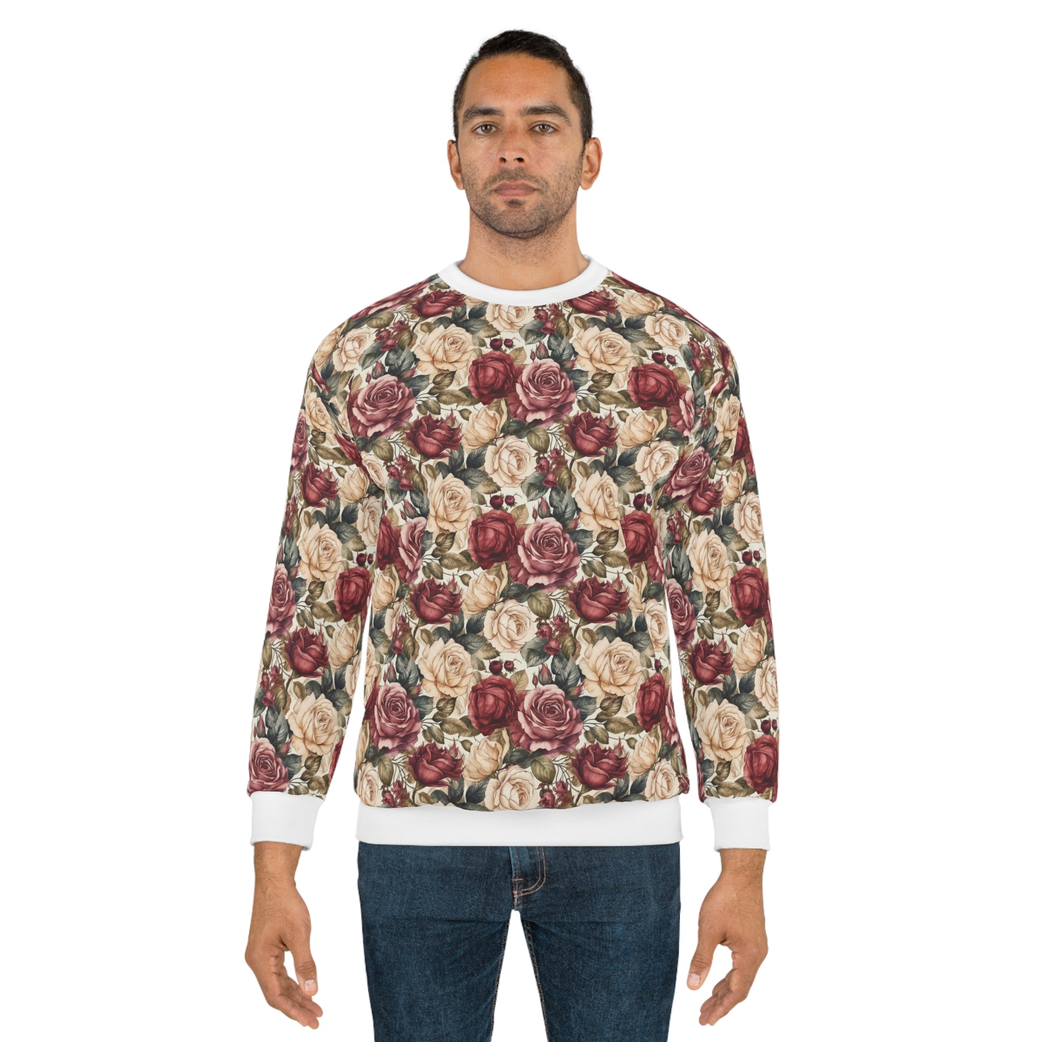 Unisex Sweatshirt (AOP) - Seamless Watercolor Designs 07