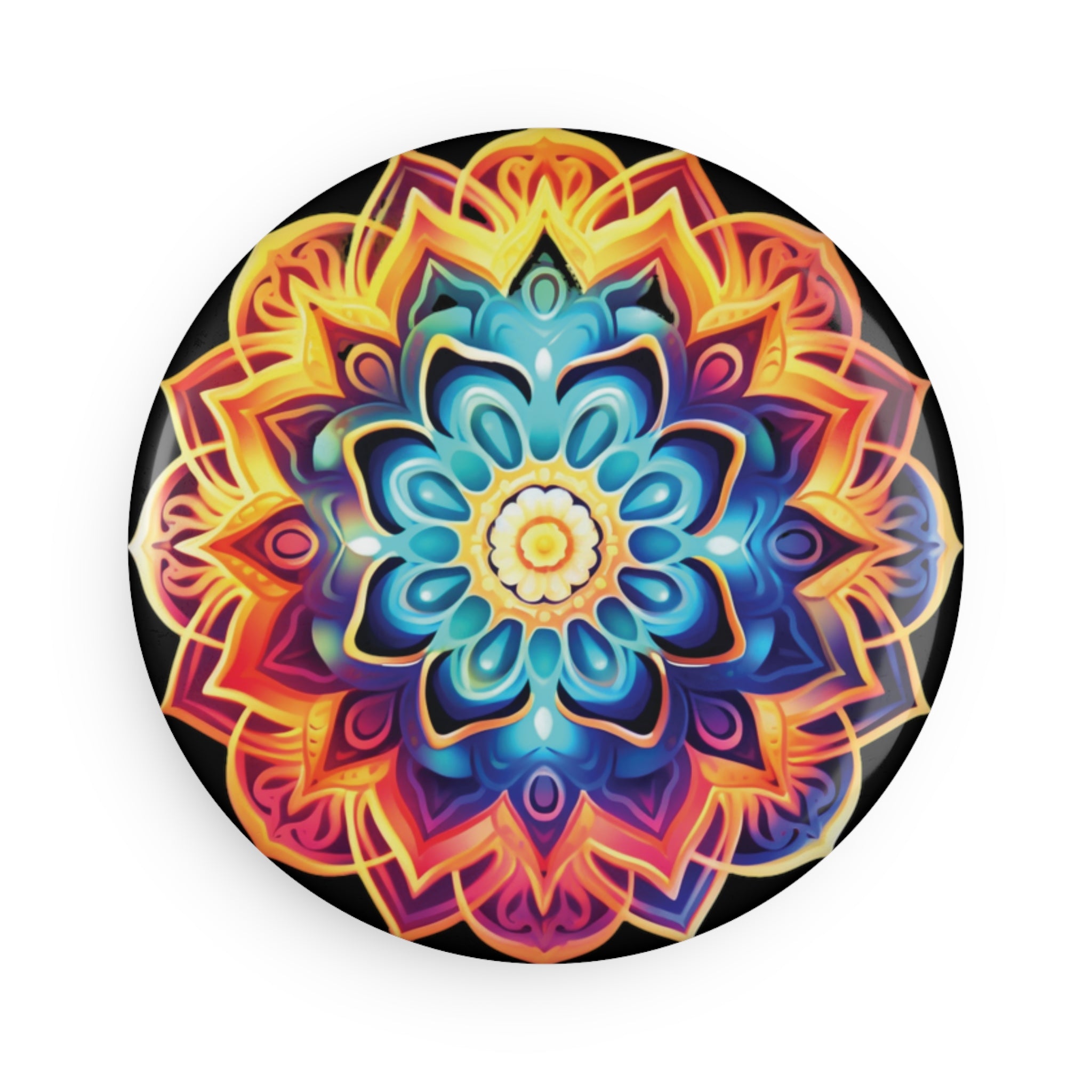 Button Magnet, Round (1 & 10 pcs) - Mandalas 30