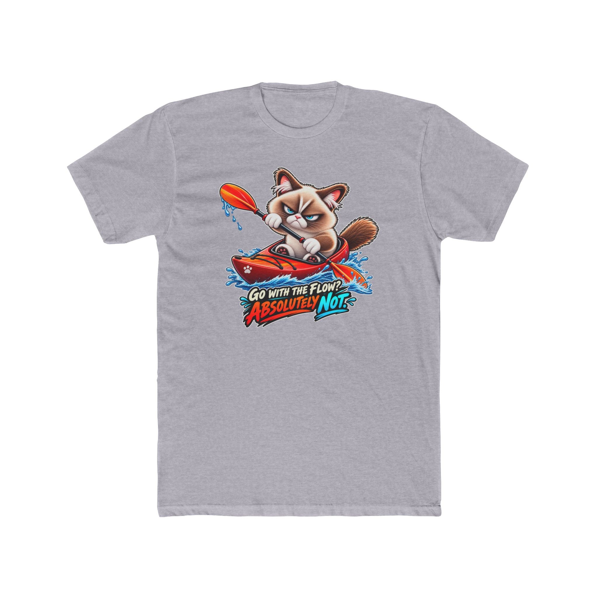 Men's Cotton Crew Tee - Grumpy Cats Collection - Kayaking