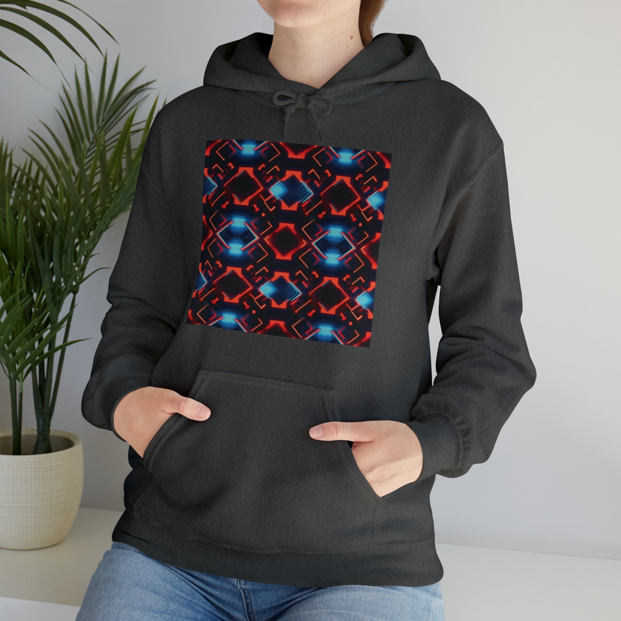 Unisex Heavy Blend™ Hooded Sweatshirt - Abstract Neon Designs 07
