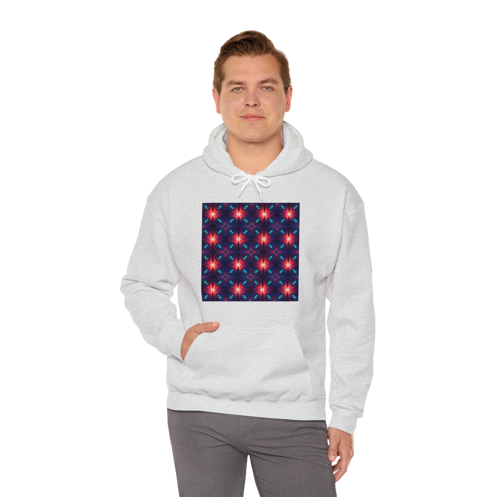 Unisex Heavy Blend™ Hooded Sweatshirt - Abstract Neon Designs 04
