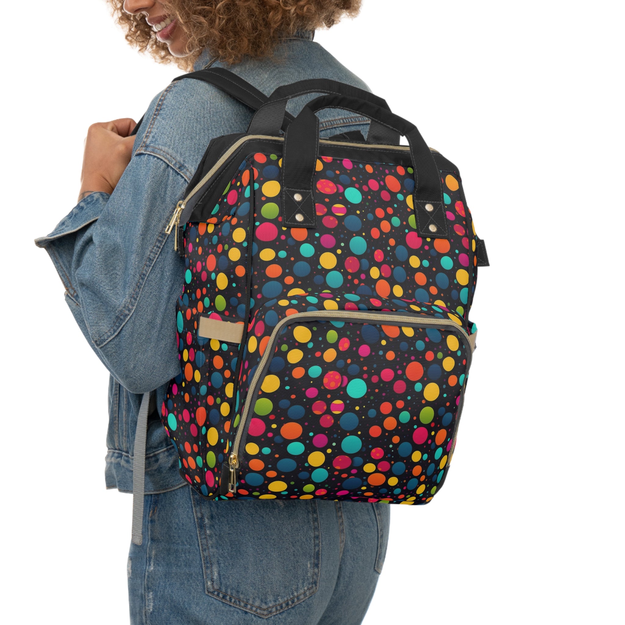 Multifunctional Diaper Backpack (AOP) - Abstract Designs 02