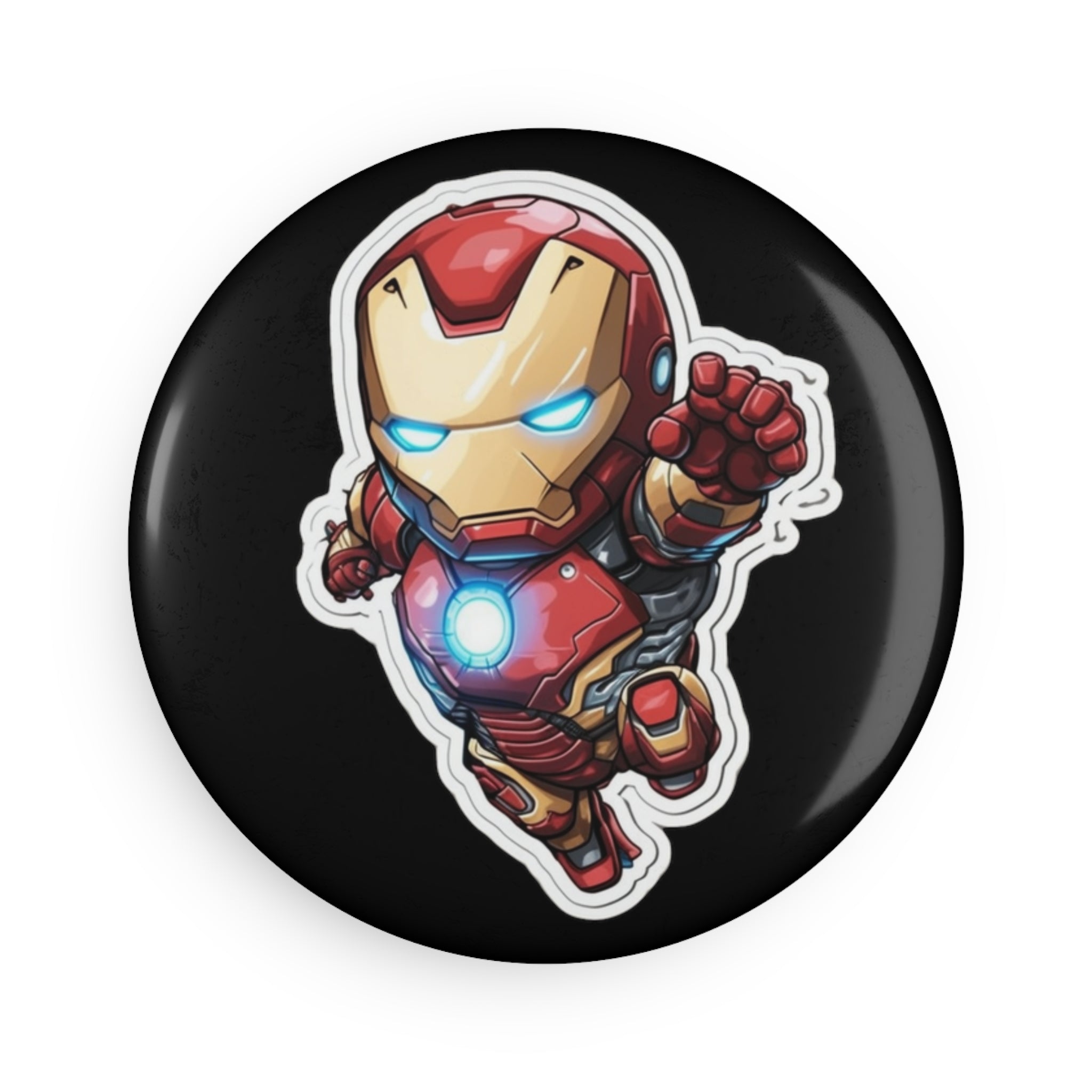 Button Magnet, Round (1 & 10 pcs) - Baby Iron-Man 01