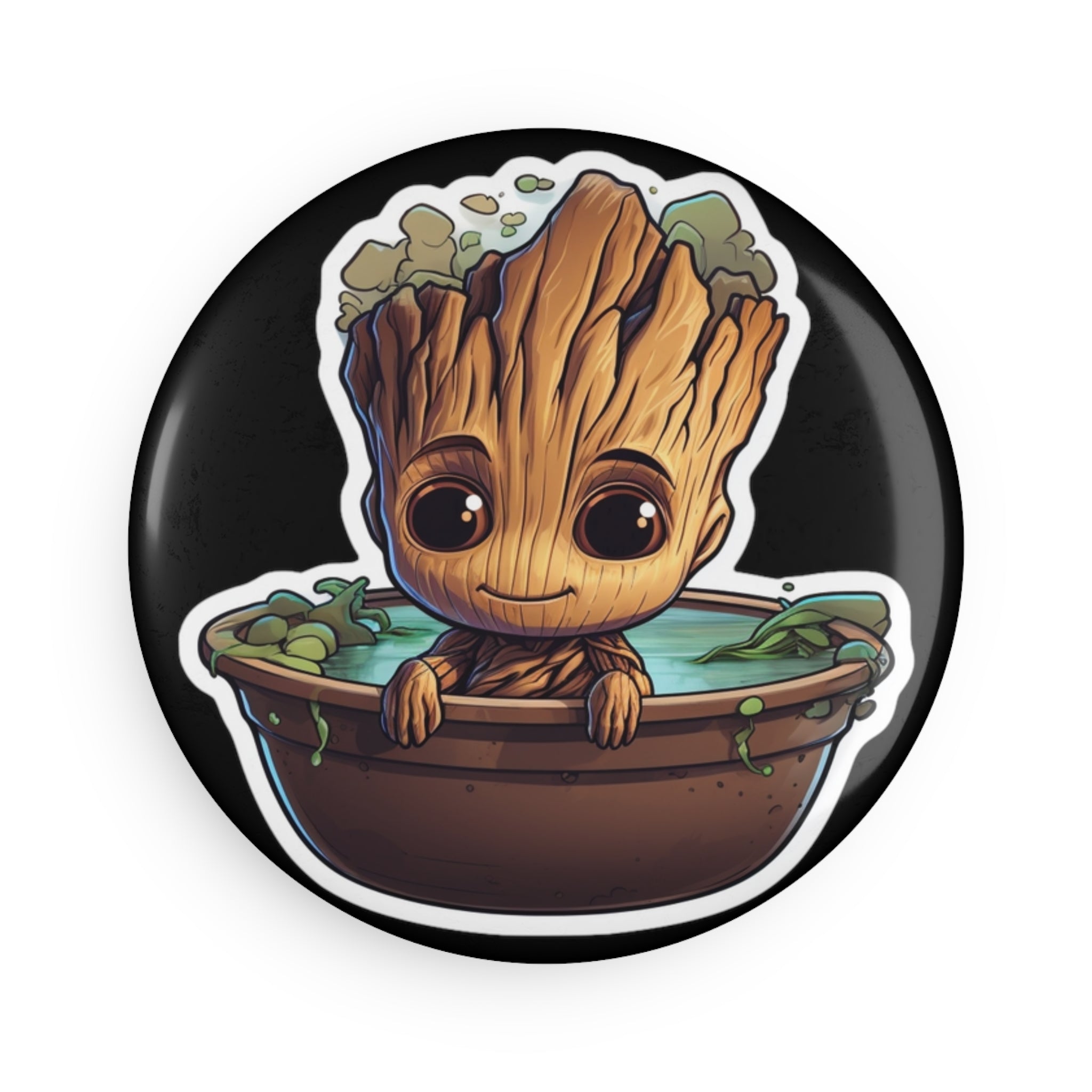 Button Magnet, Round (1 & 10 pcs) - Baby Groot 02