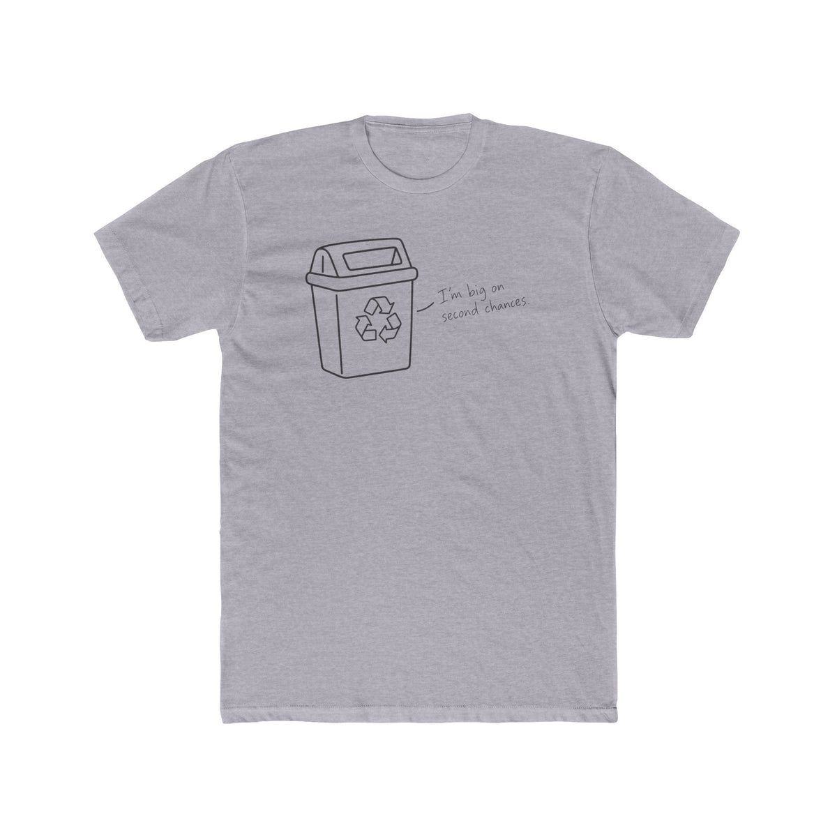 Men's Cotton Crew Tee - Objectively Speaking collection - Recycle Bin, second chance