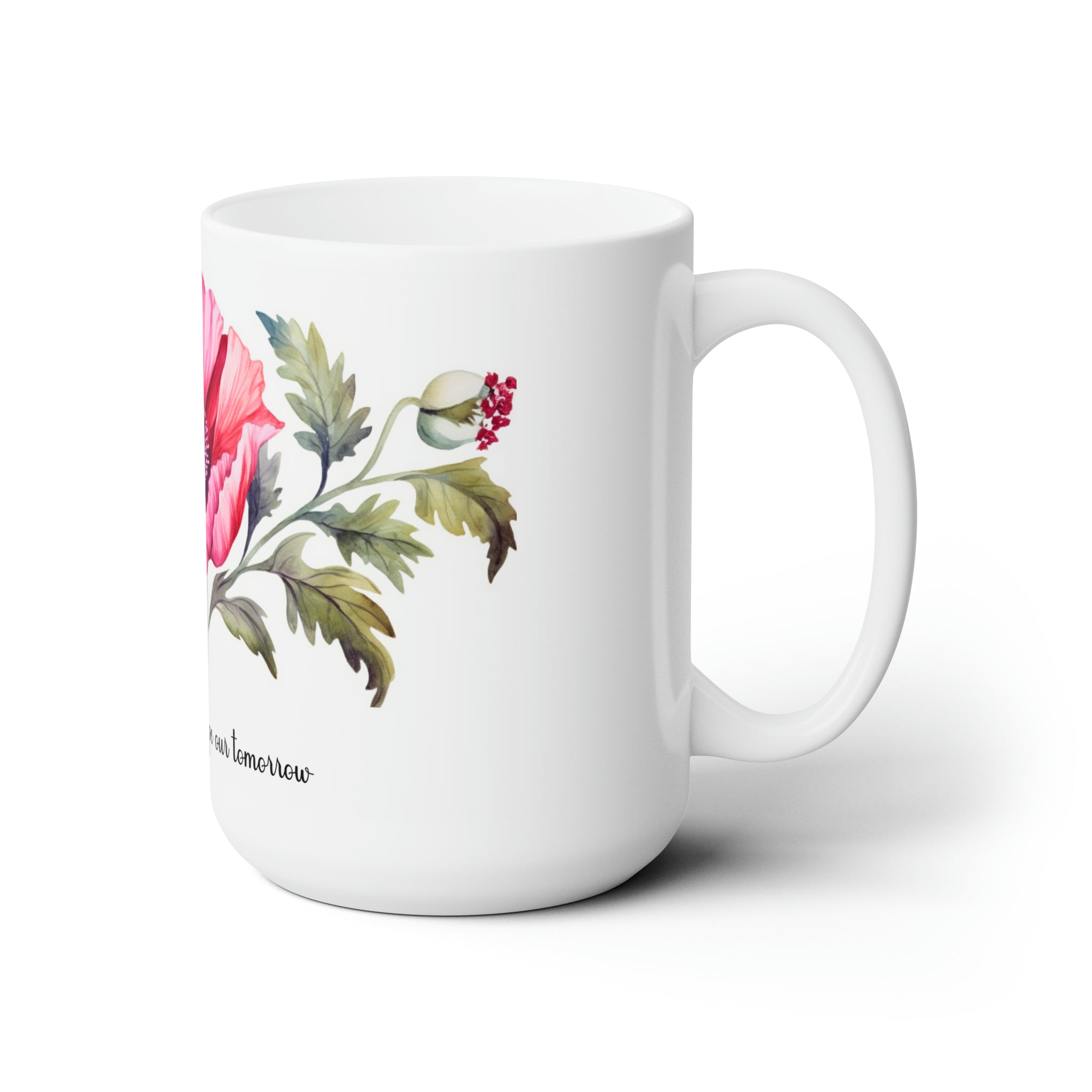 Ceramic Mug 15oz - Red Poppy