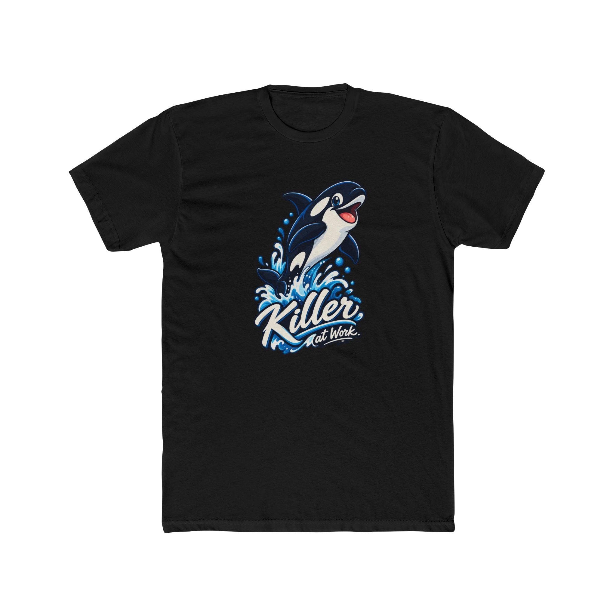 Men's Cotton Crew Tee - Science collection - Killer Whale (Orca) at Work