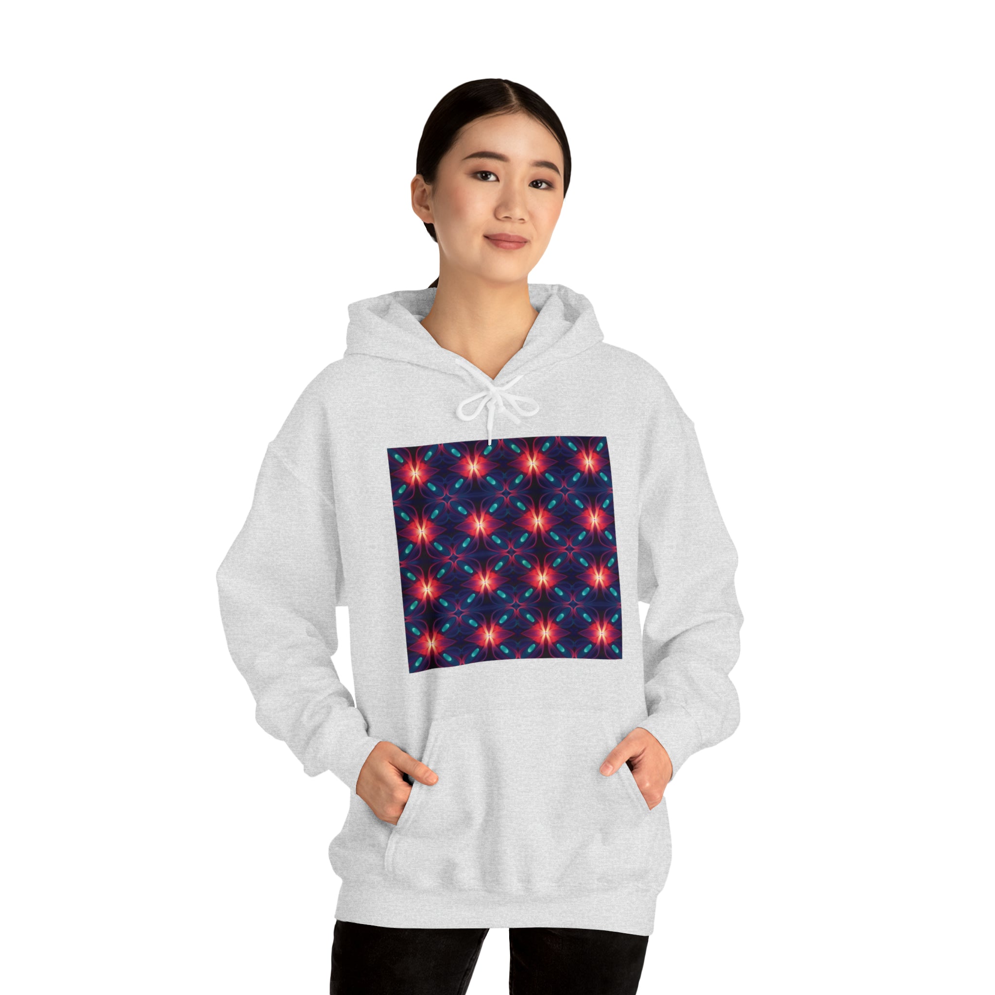 Unisex Heavy Blend™ Hooded Sweatshirt - Abstract Neon Designs 04