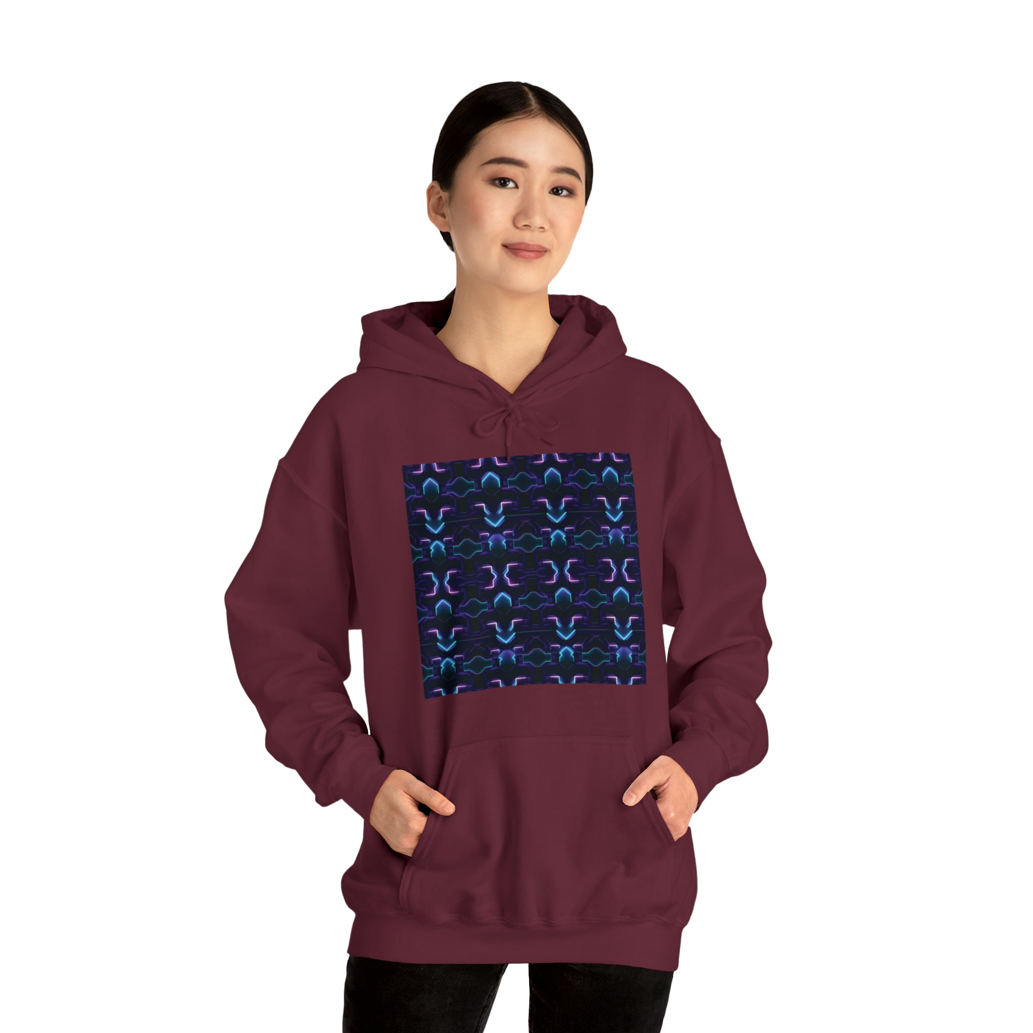 Unisex Heavy Blend™ Hooded Sweatshirt - Abstract Neon Designs 06