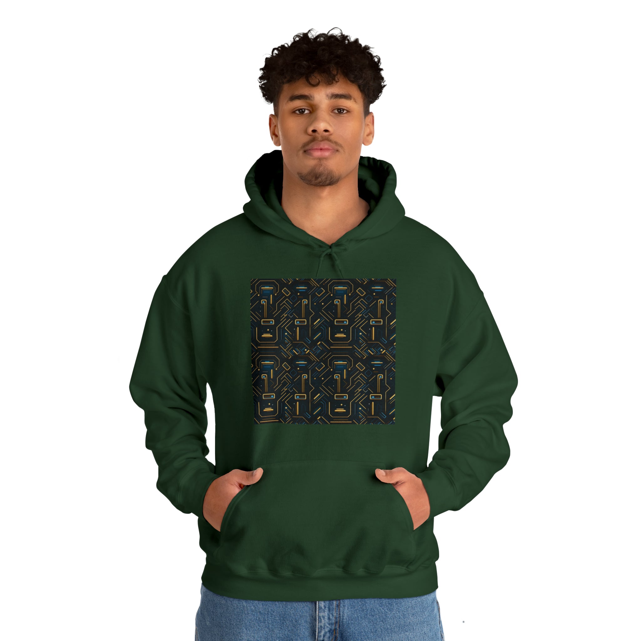 Unisex Heavy Blend™ Hooded Sweatshirt - Abstract Neon Designs 05