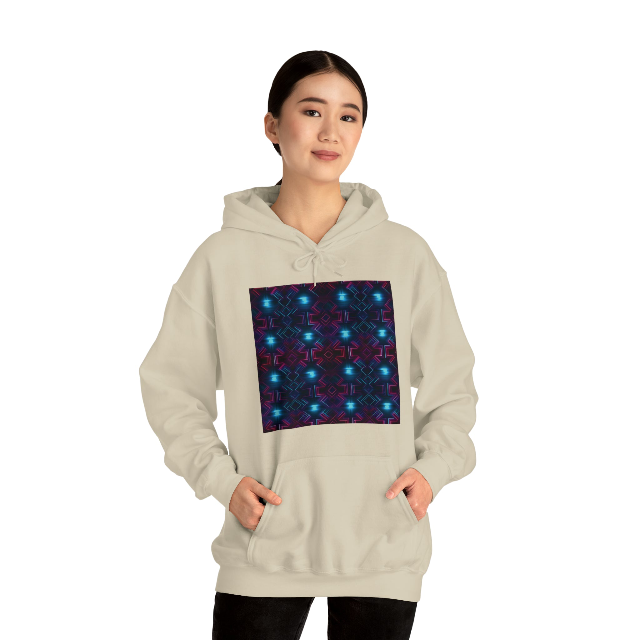 Unisex Heavy Blend™ Hooded Sweatshirt - Abstract Neon Designs 01