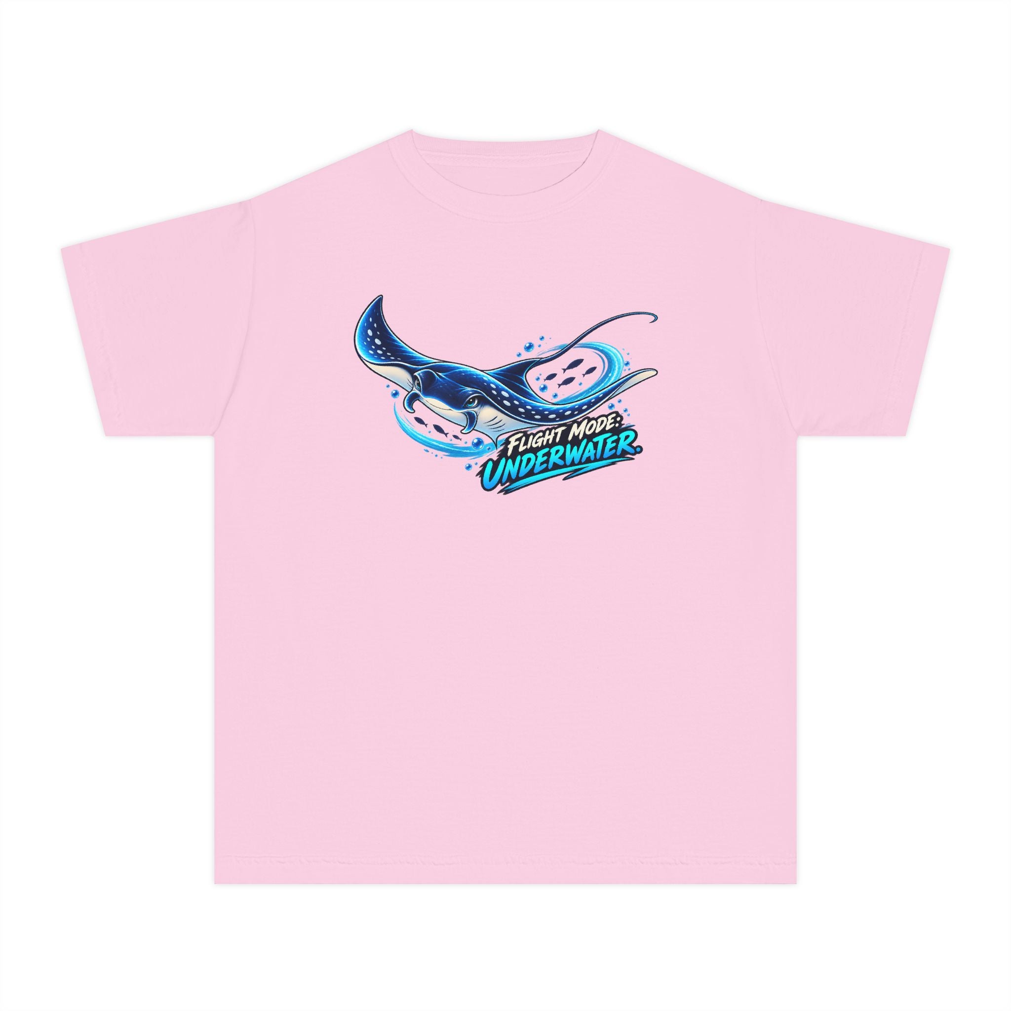 Youth Midweight Cotton Tee - Manta Ray