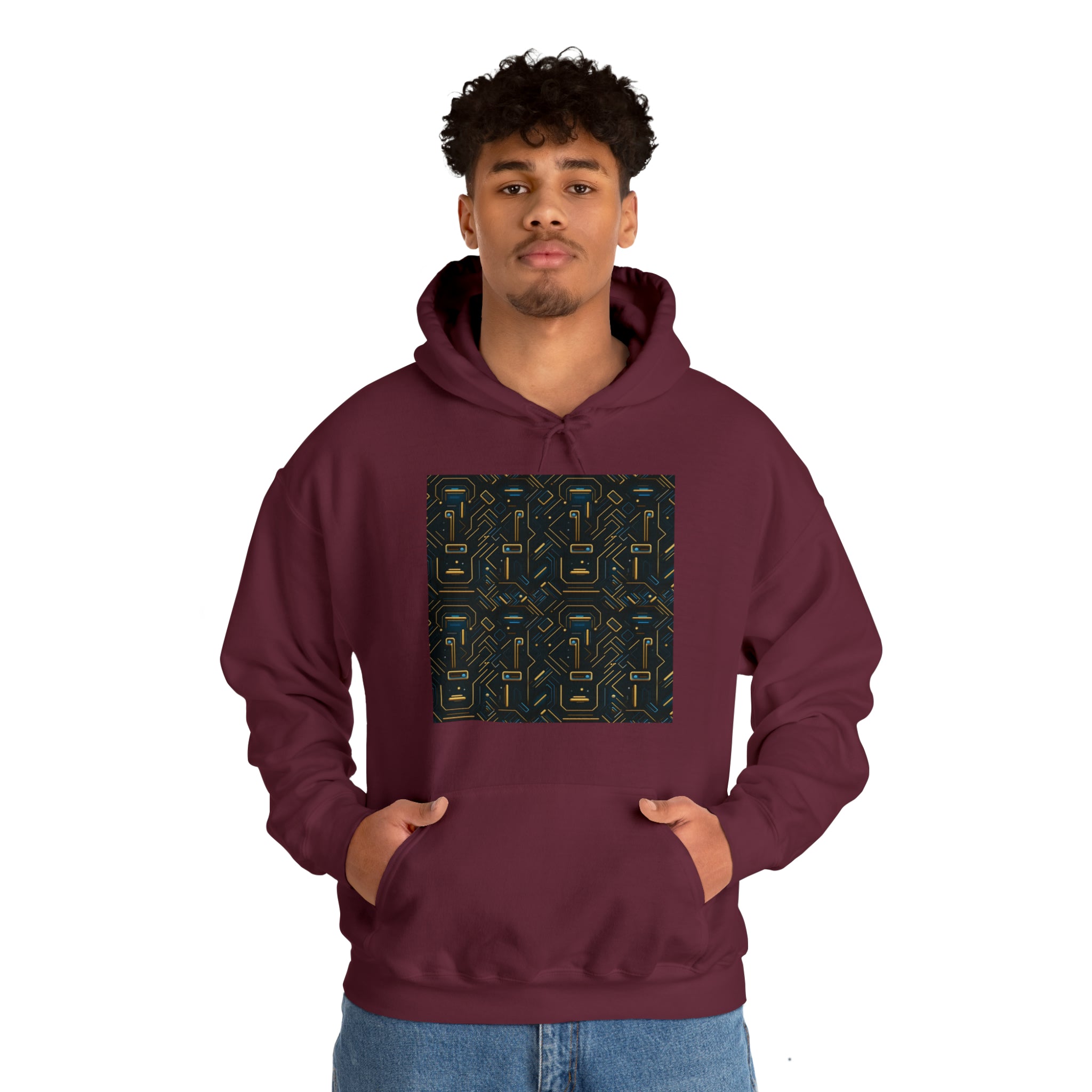Unisex Heavy Blend™ Hooded Sweatshirt - Abstract Neon Designs 05