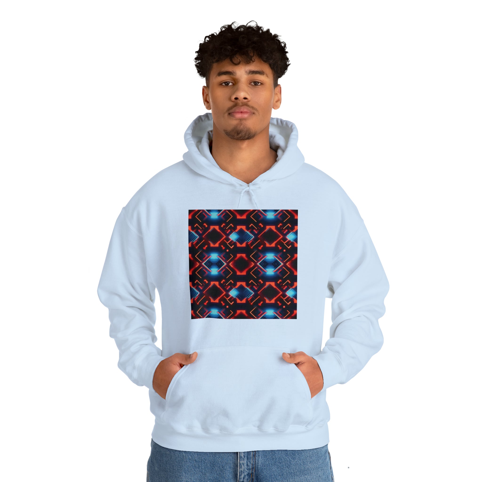Unisex Heavy Blend™ Hooded Sweatshirt - Abstract Neon Designs 07