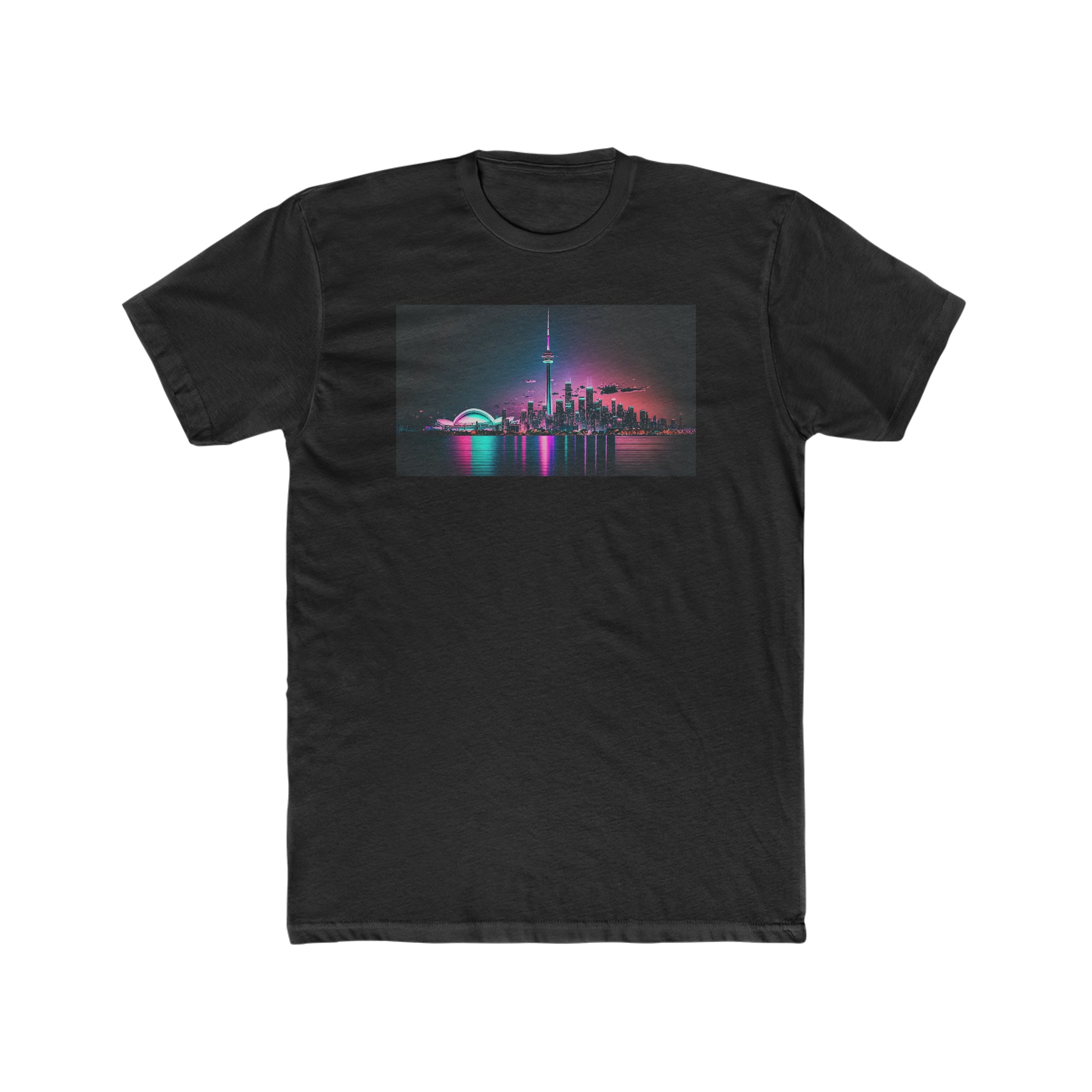 Men's Cotton Crew Tee - Fantasy Art - CN Tower