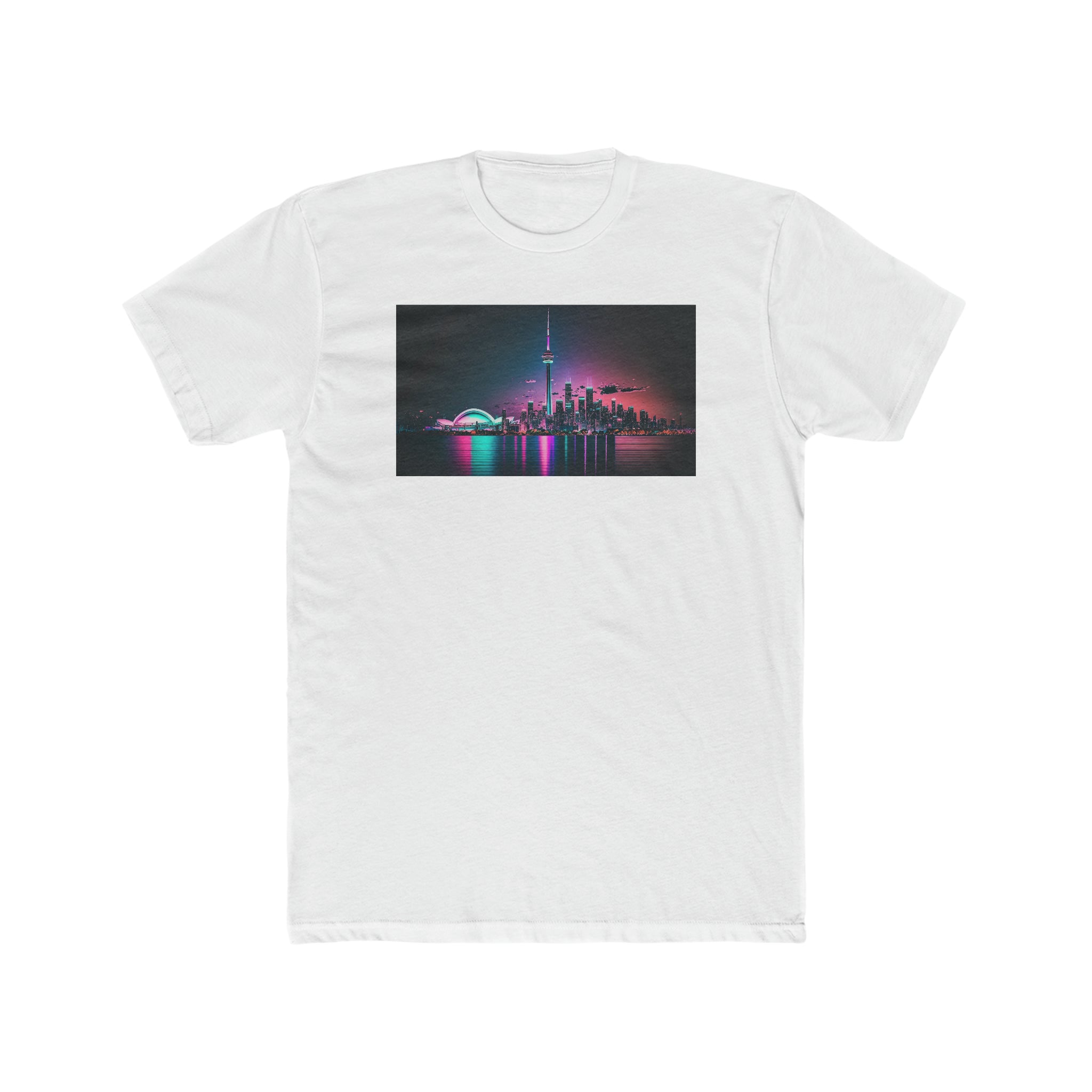 Men's Cotton Crew Tee - Fantasy Art - CN Tower