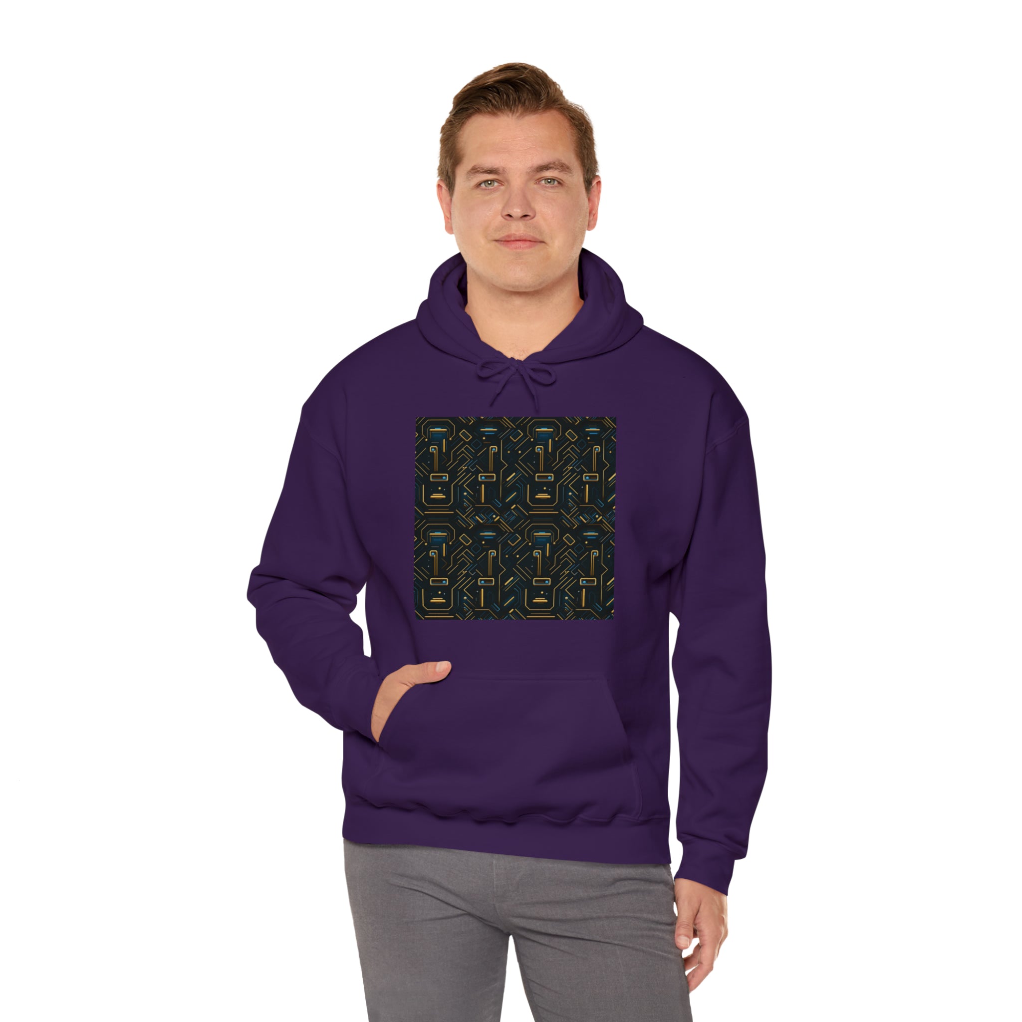 Unisex Heavy Blend™ Hooded Sweatshirt - Abstract Neon Designs 05