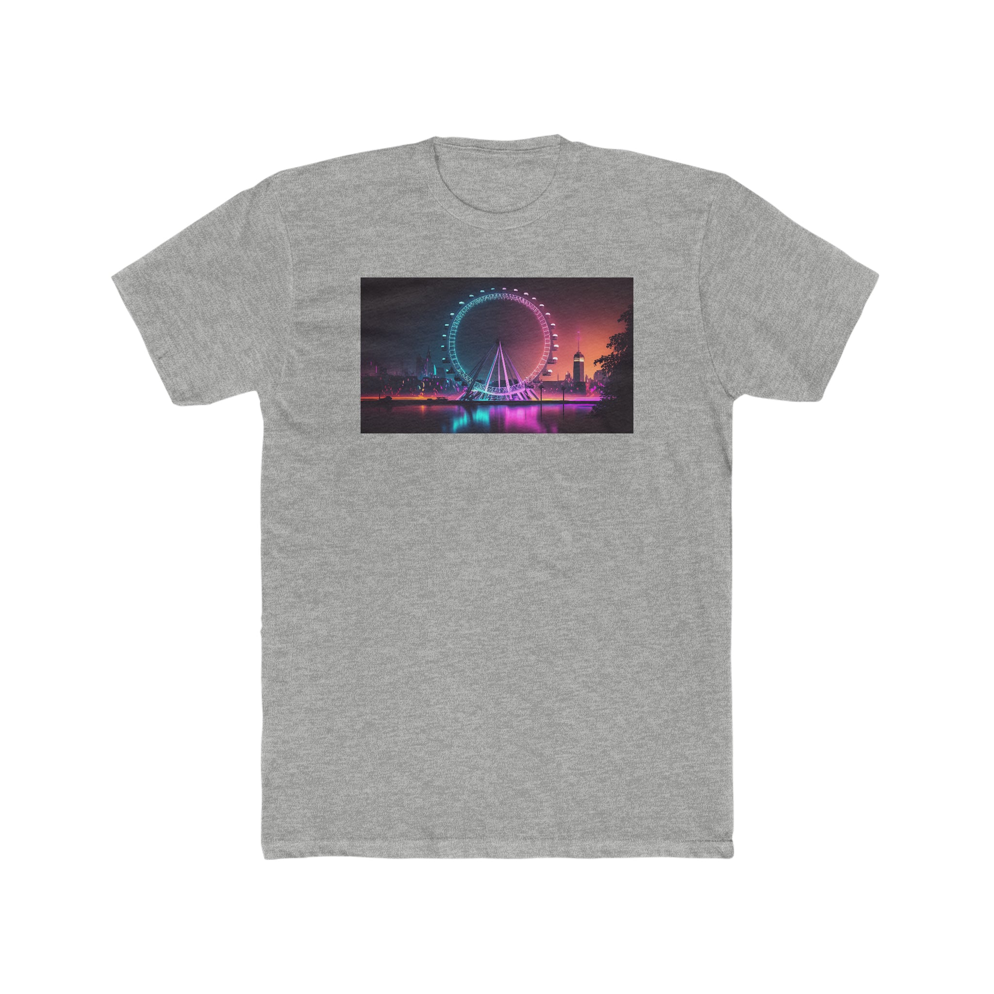 Men's Cotton Crew Tee - Fantasy Art - London Eye