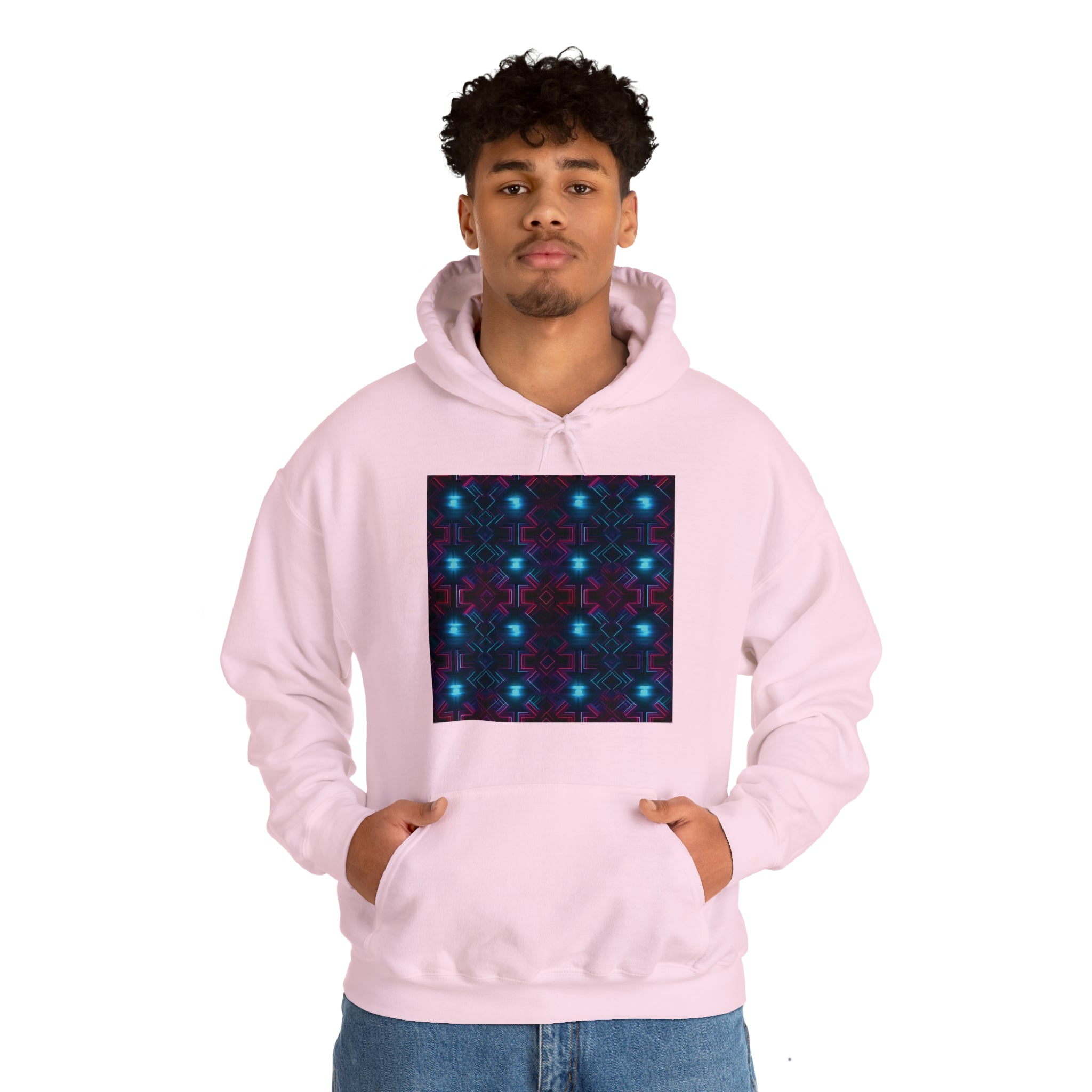 Unisex Heavy Blend™ Hooded Sweatshirt - Abstract Neon Designs 01