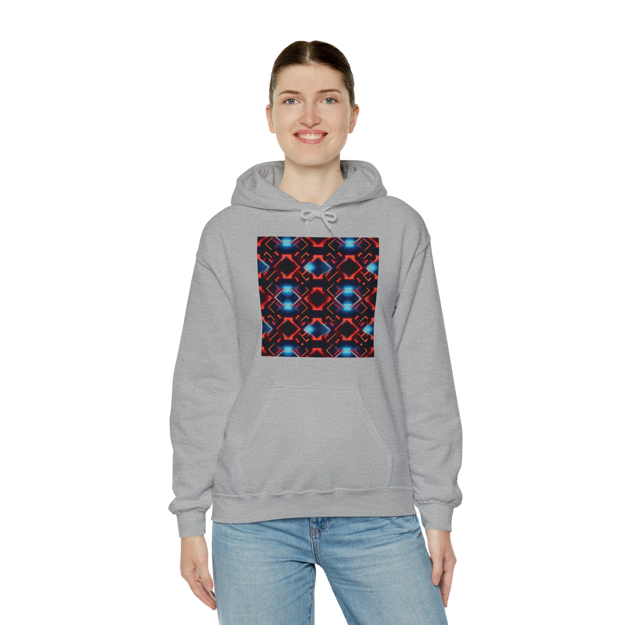 Unisex Heavy Blend™ Hooded Sweatshirt - Abstract Neon Designs 07