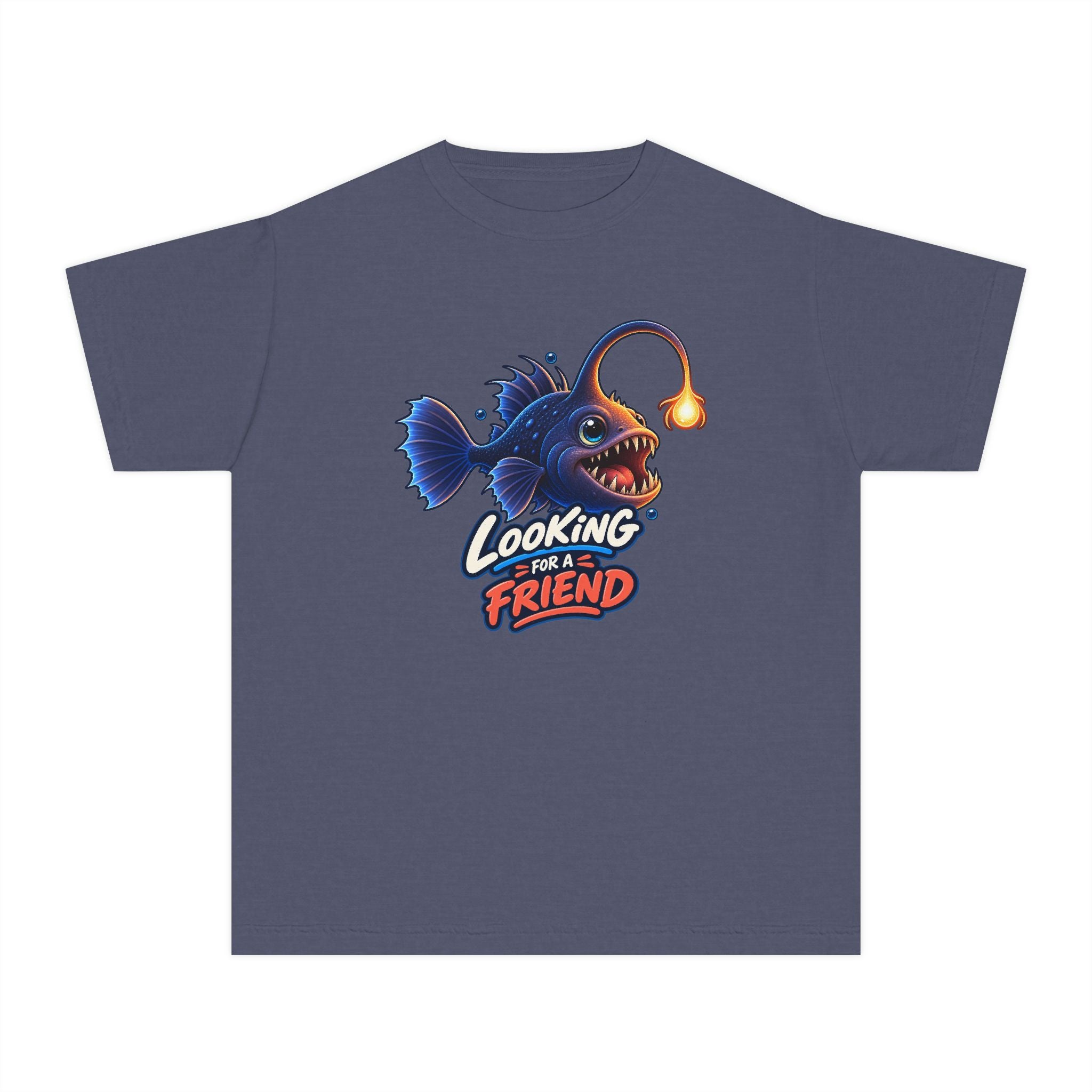 Youth Midweight Cotton Tee - Science collection - Angler Fish looking for a Friend