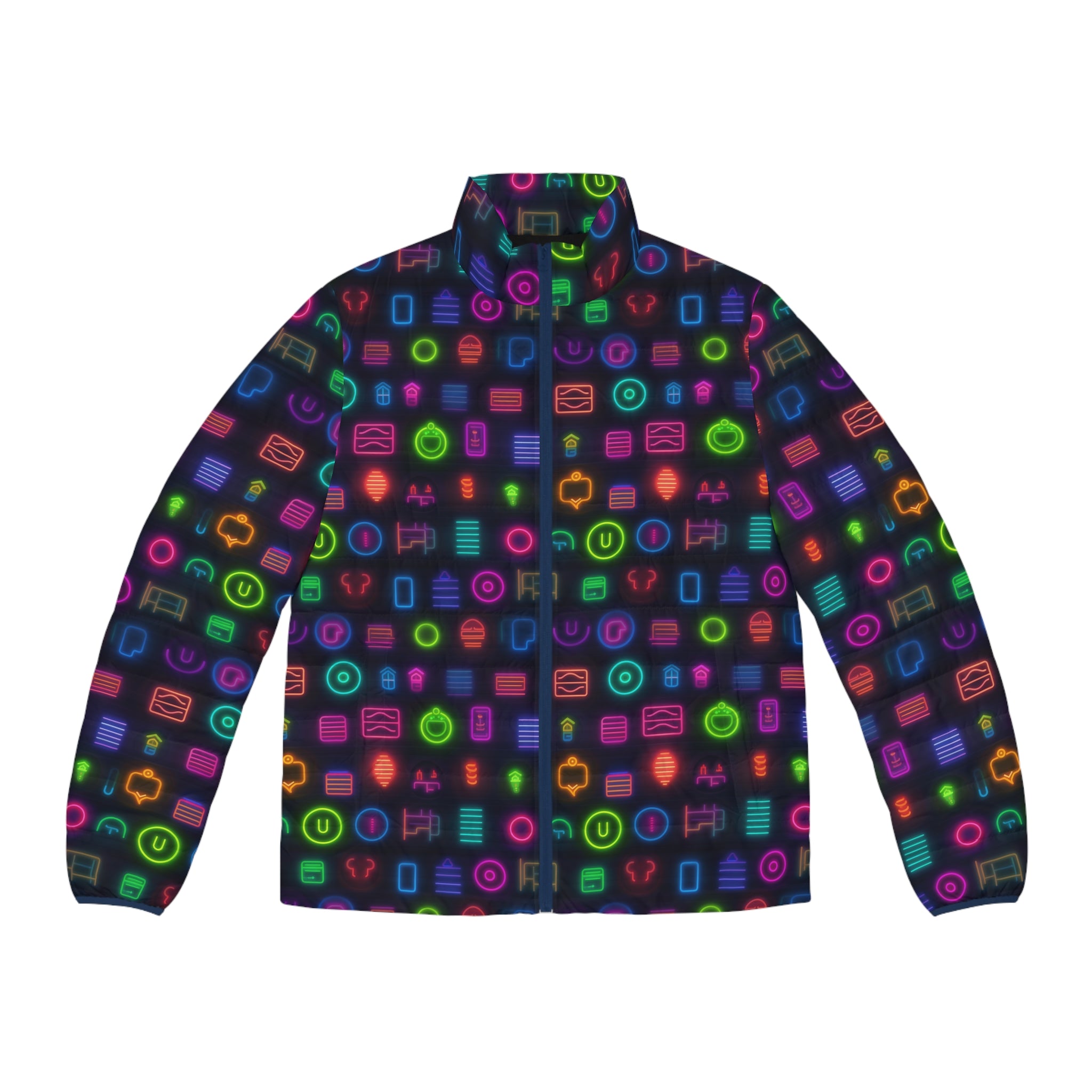 Men's Puffer Jacket (AOP) - Abstract Designs 06