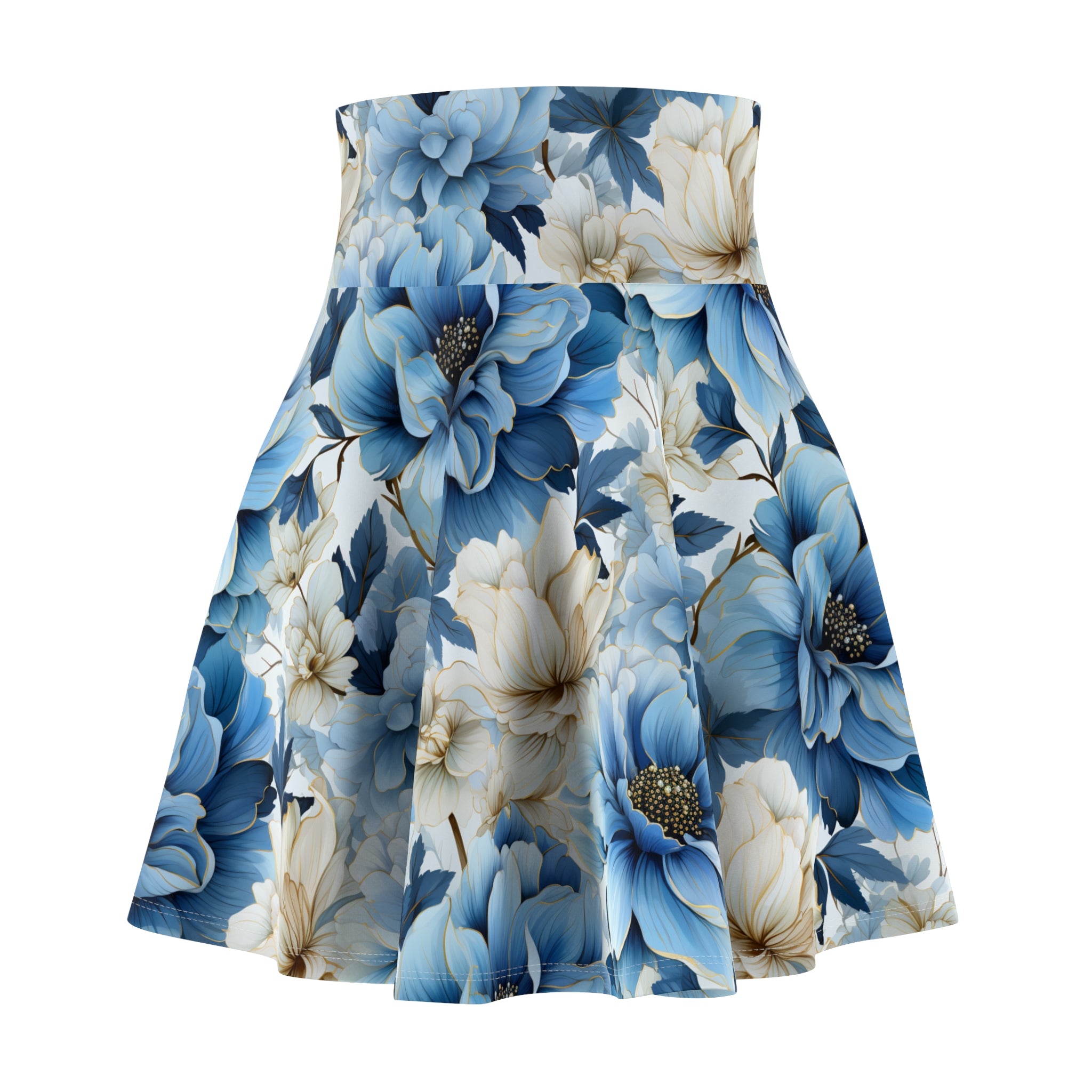 Women's Skater Skirt (AOP) - Seamless Watercolor Designs 02