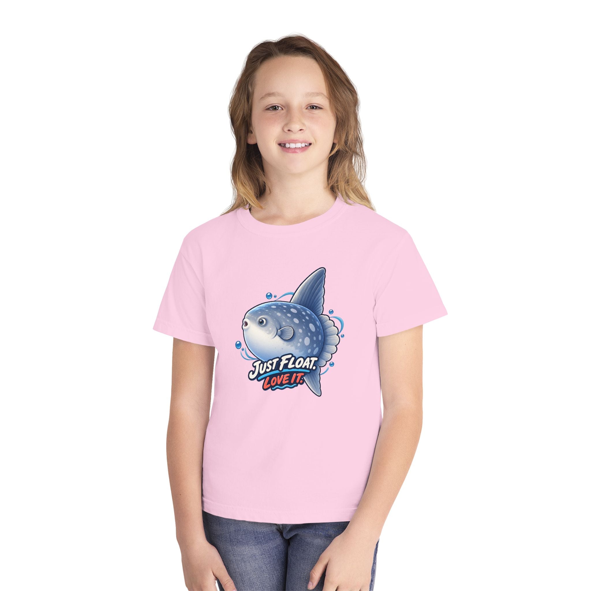 Youth Midweight Cotton Tee - Sunfish drifting