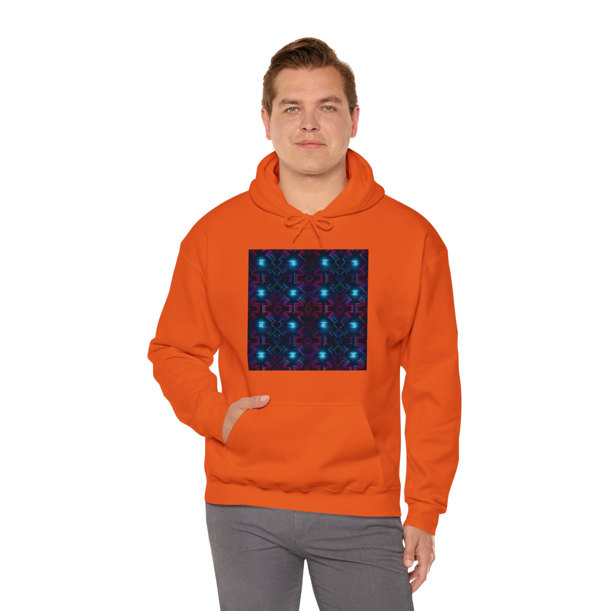 Unisex Heavy Blend™ Hooded Sweatshirt - Abstract Neon Designs 01