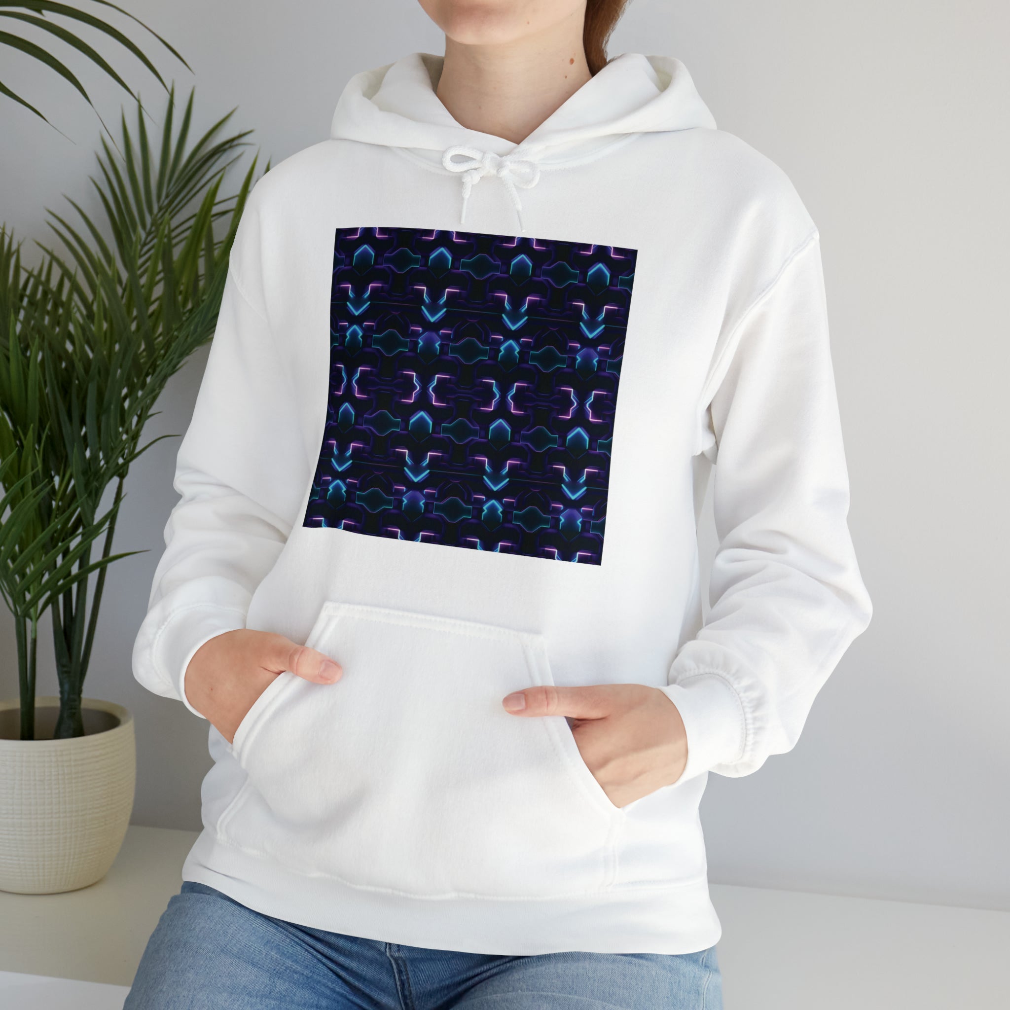 Unisex Heavy Blend™ Hooded Sweatshirt - Abstract Neon Designs 06