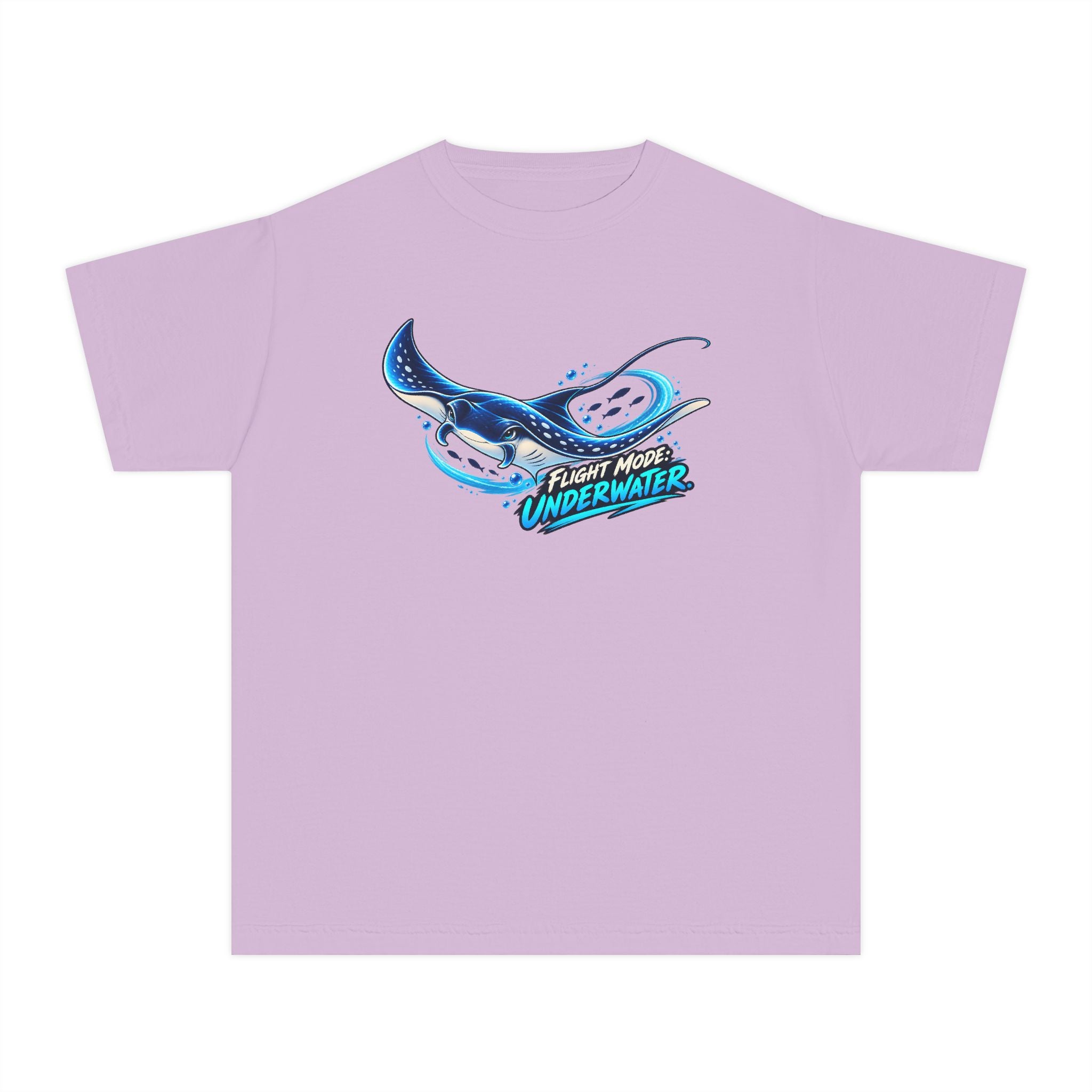 Youth Midweight Cotton Tee - Manta Ray