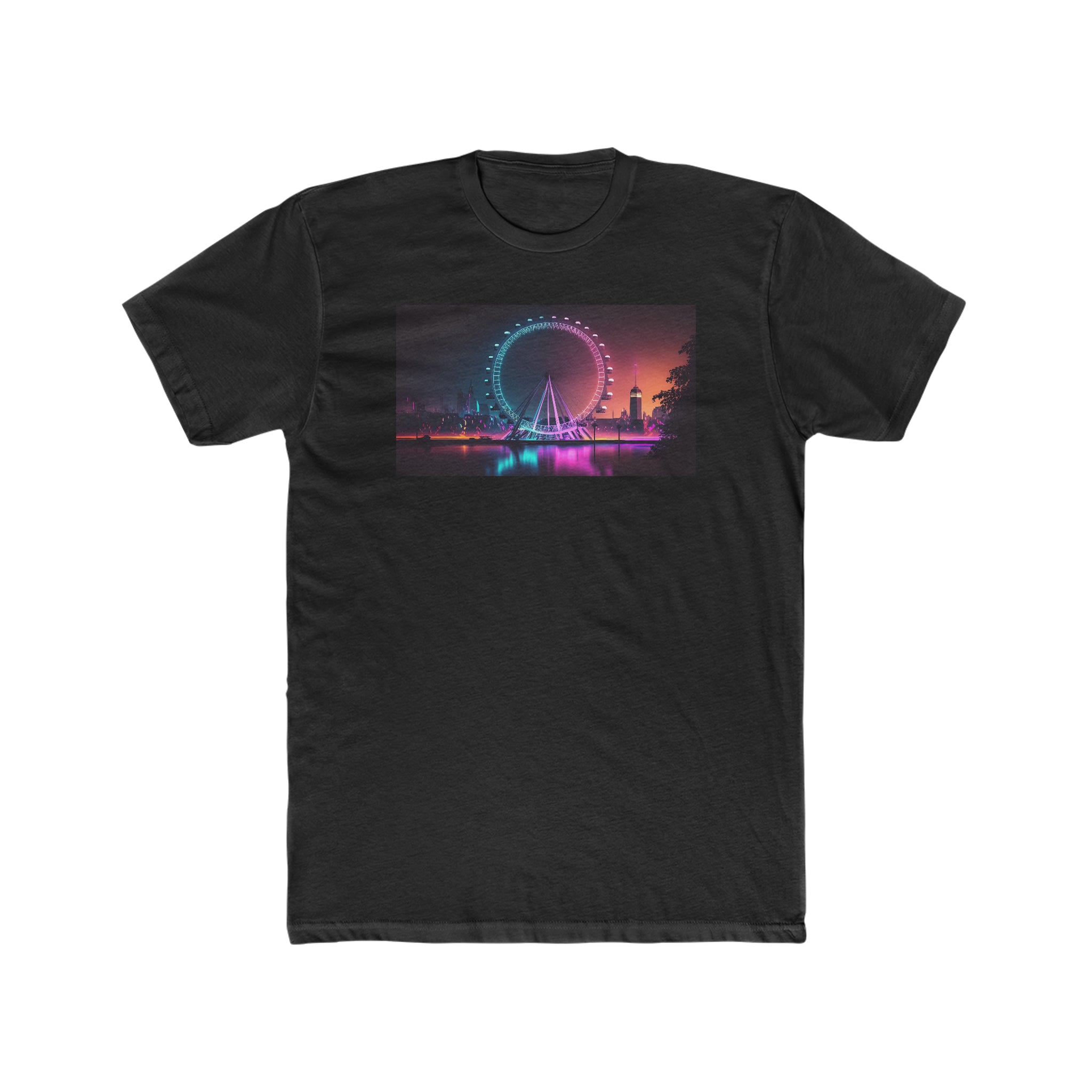 Men's Cotton Crew Tee - Fantasy Art - London Eye