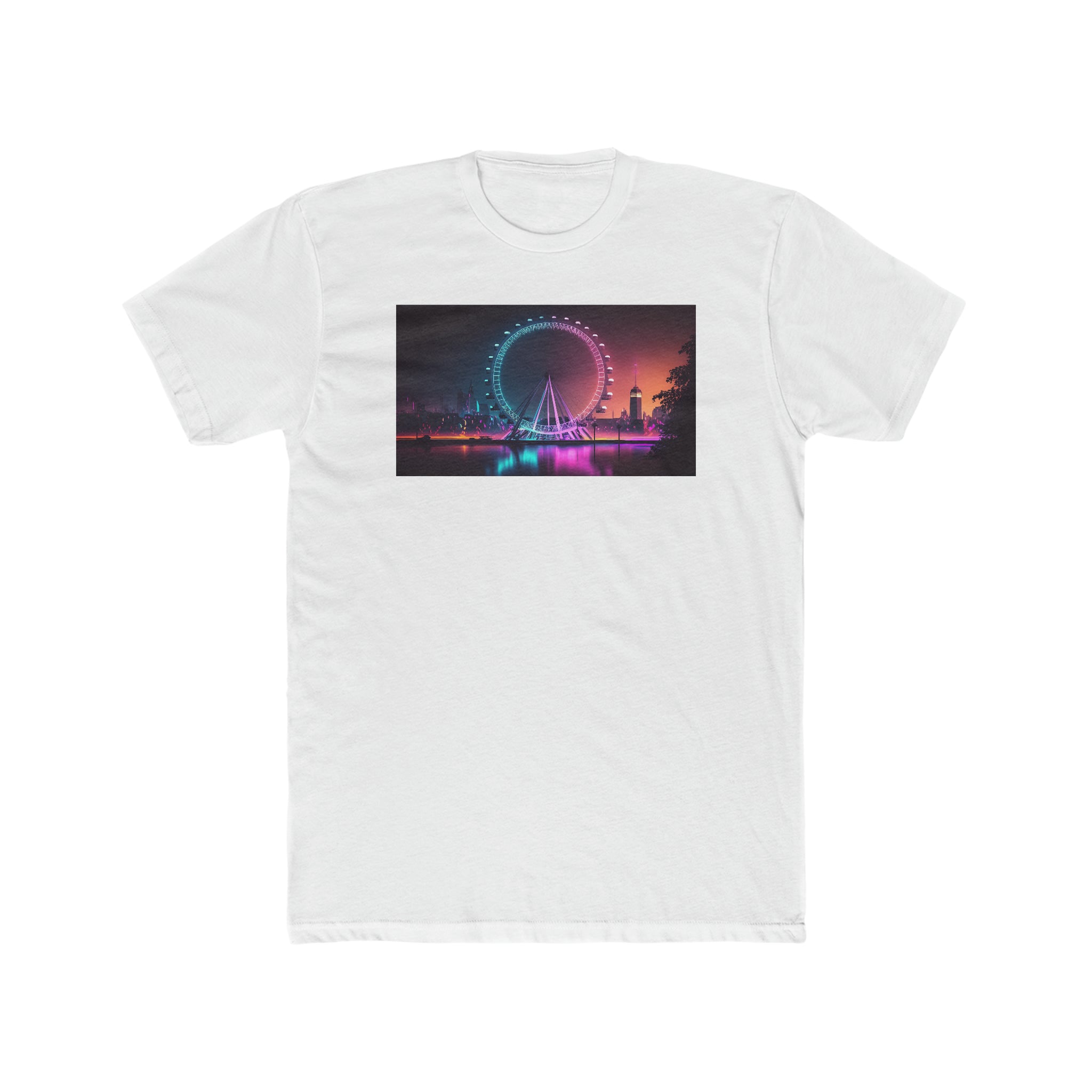 Men's Cotton Crew Tee - Fantasy Art - London Eye