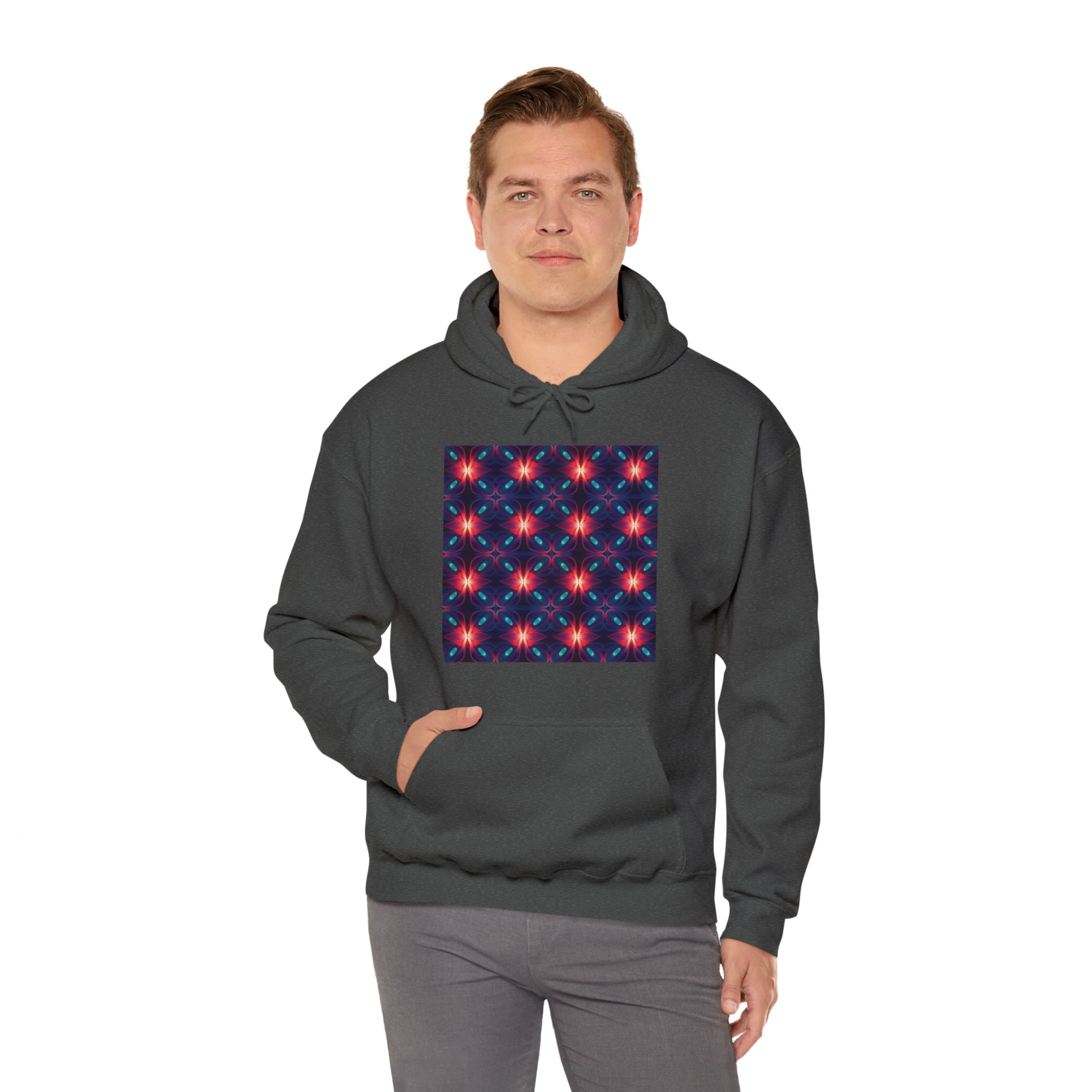 Unisex Heavy Blend™ Hooded Sweatshirt - Abstract Neon Designs 04