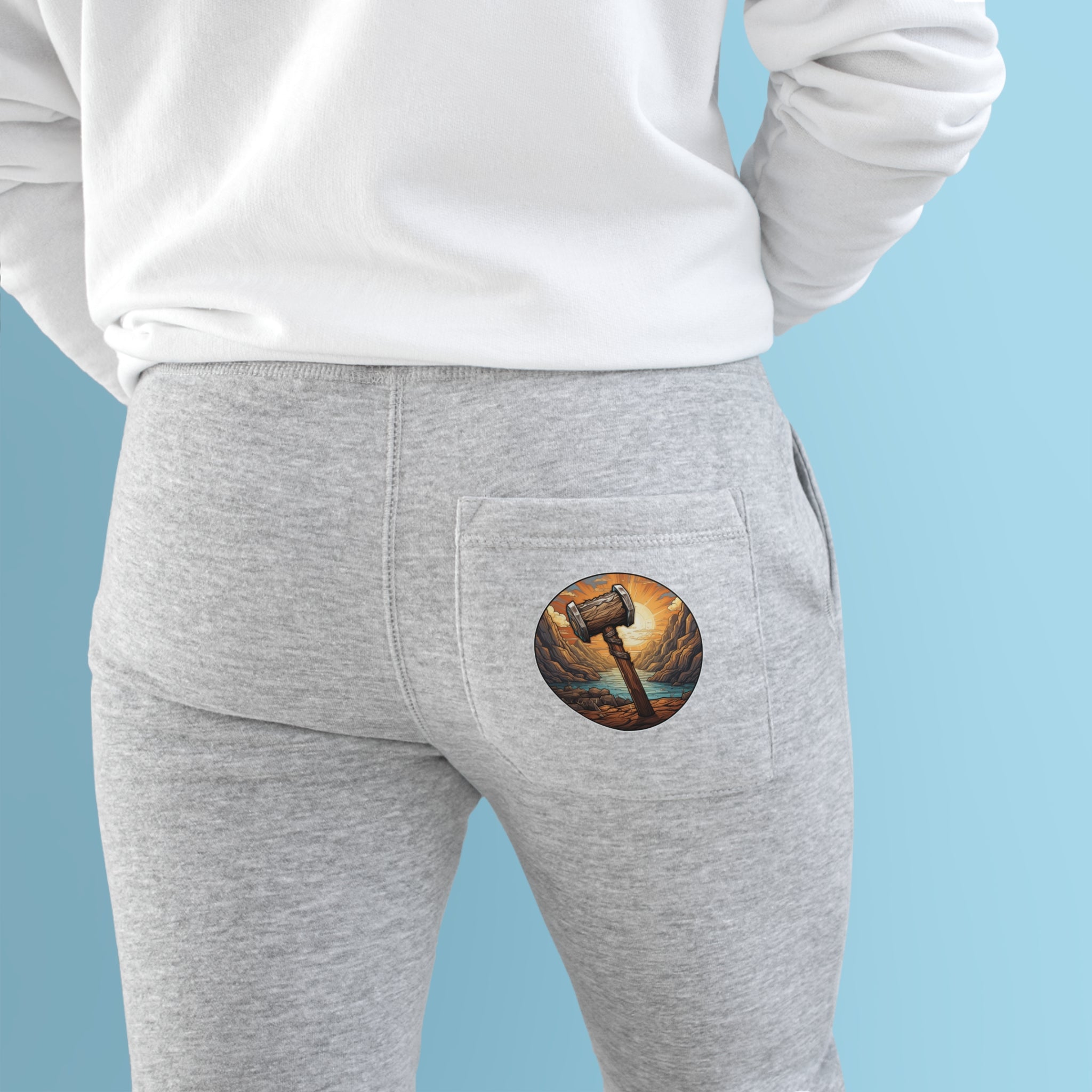 Premium Fleece Joggers - Hammer Design 02