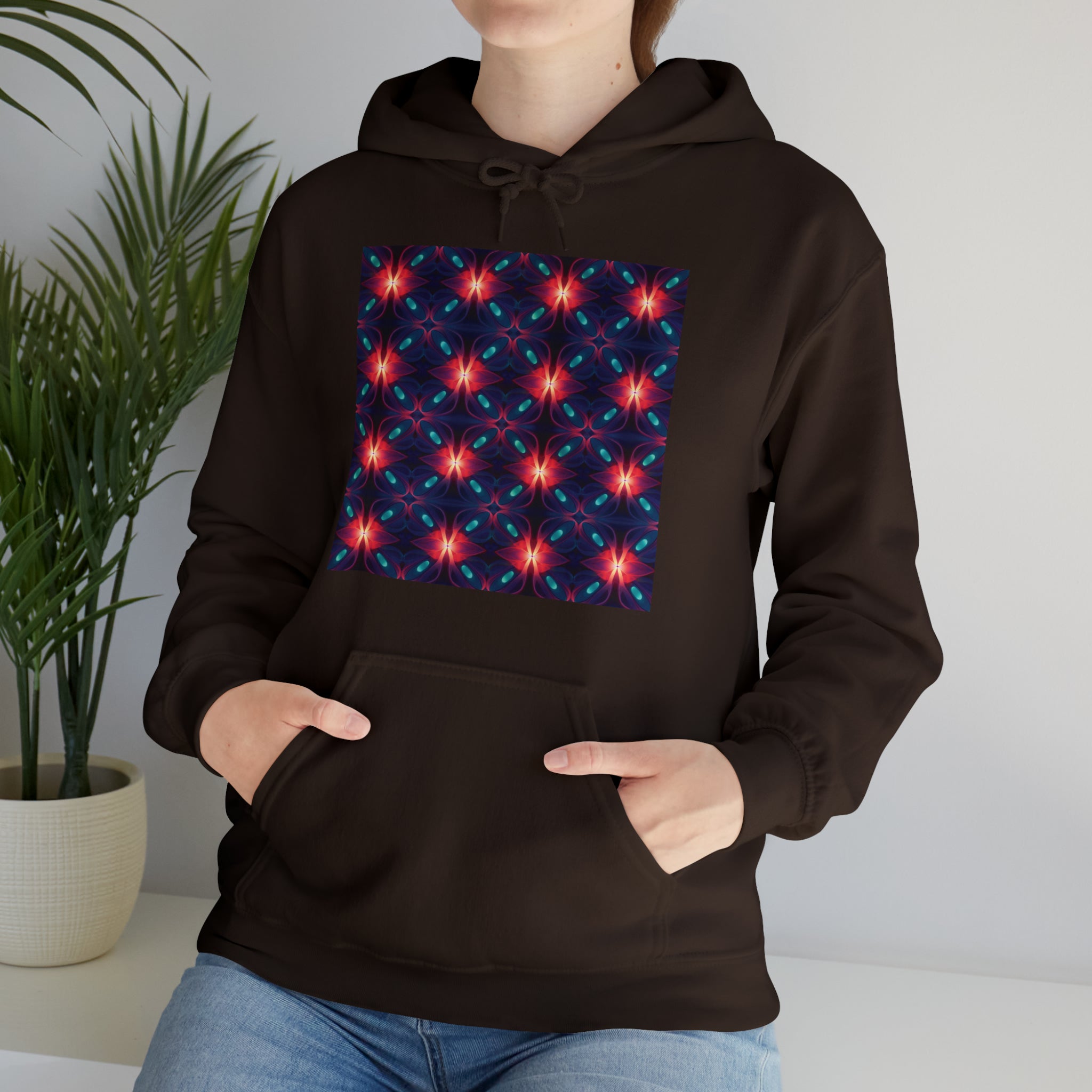 Unisex Heavy Blend™ Hooded Sweatshirt - Abstract Neon Designs 04