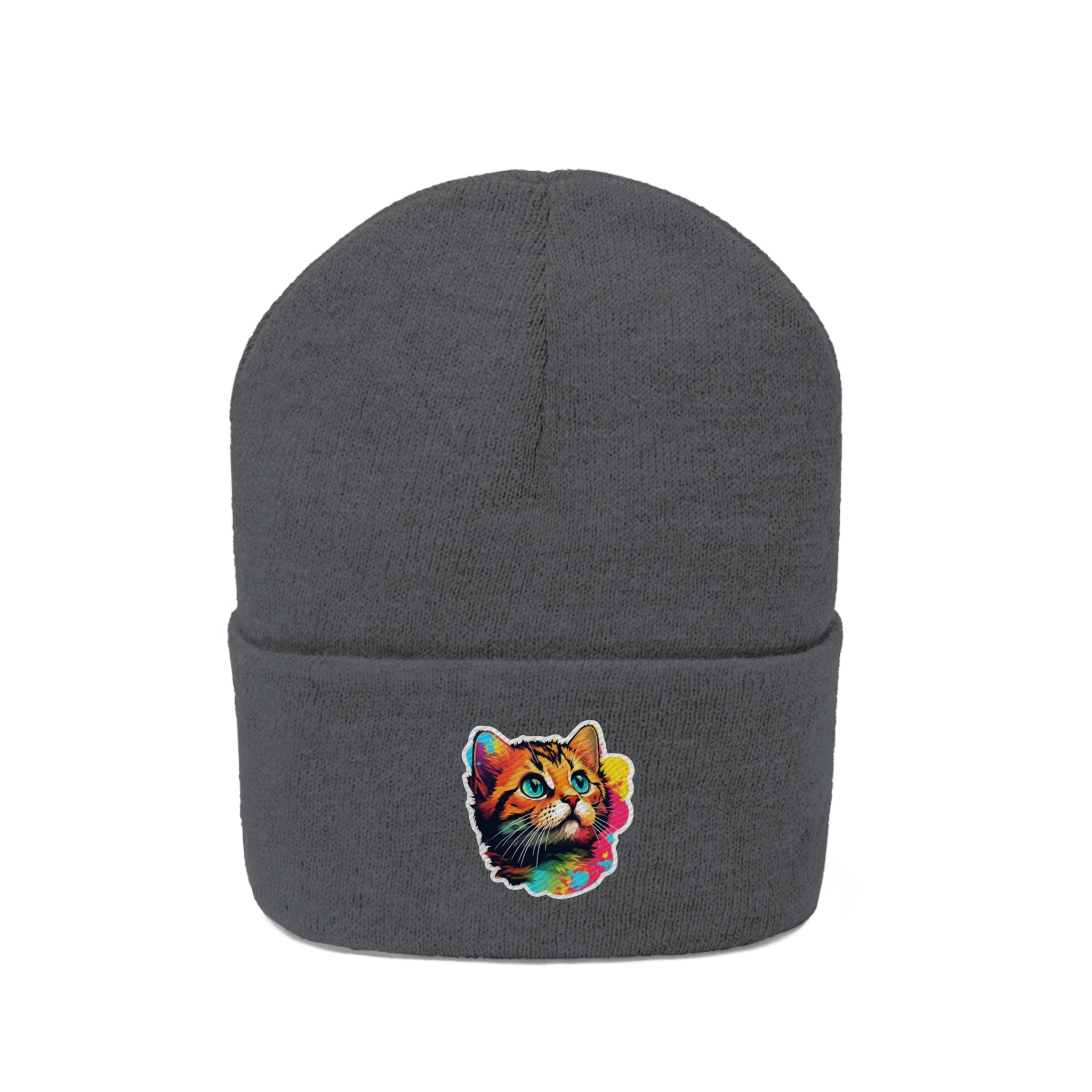 Knit Beanie - Kitten Pop Art 05