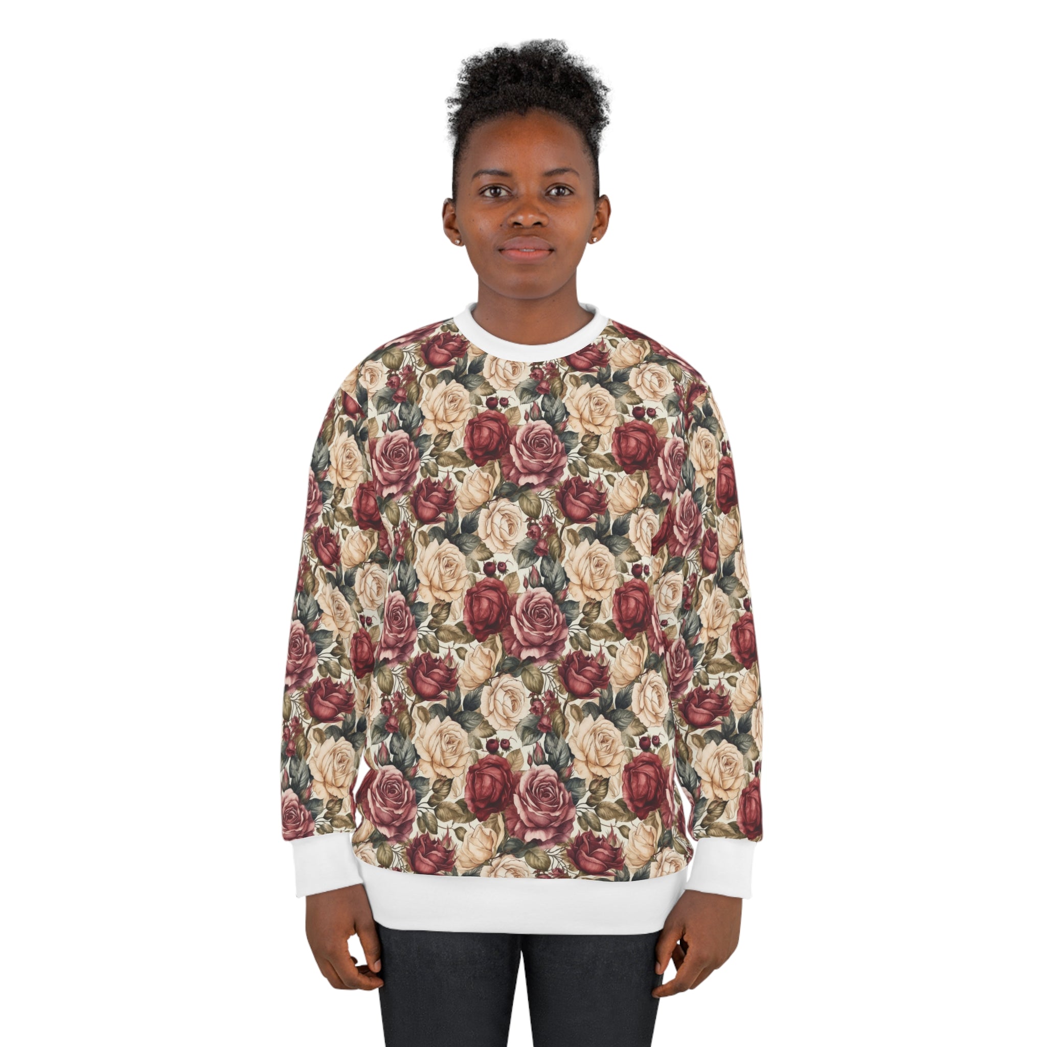Unisex Sweatshirt (AOP) - Seamless Watercolor Designs 07