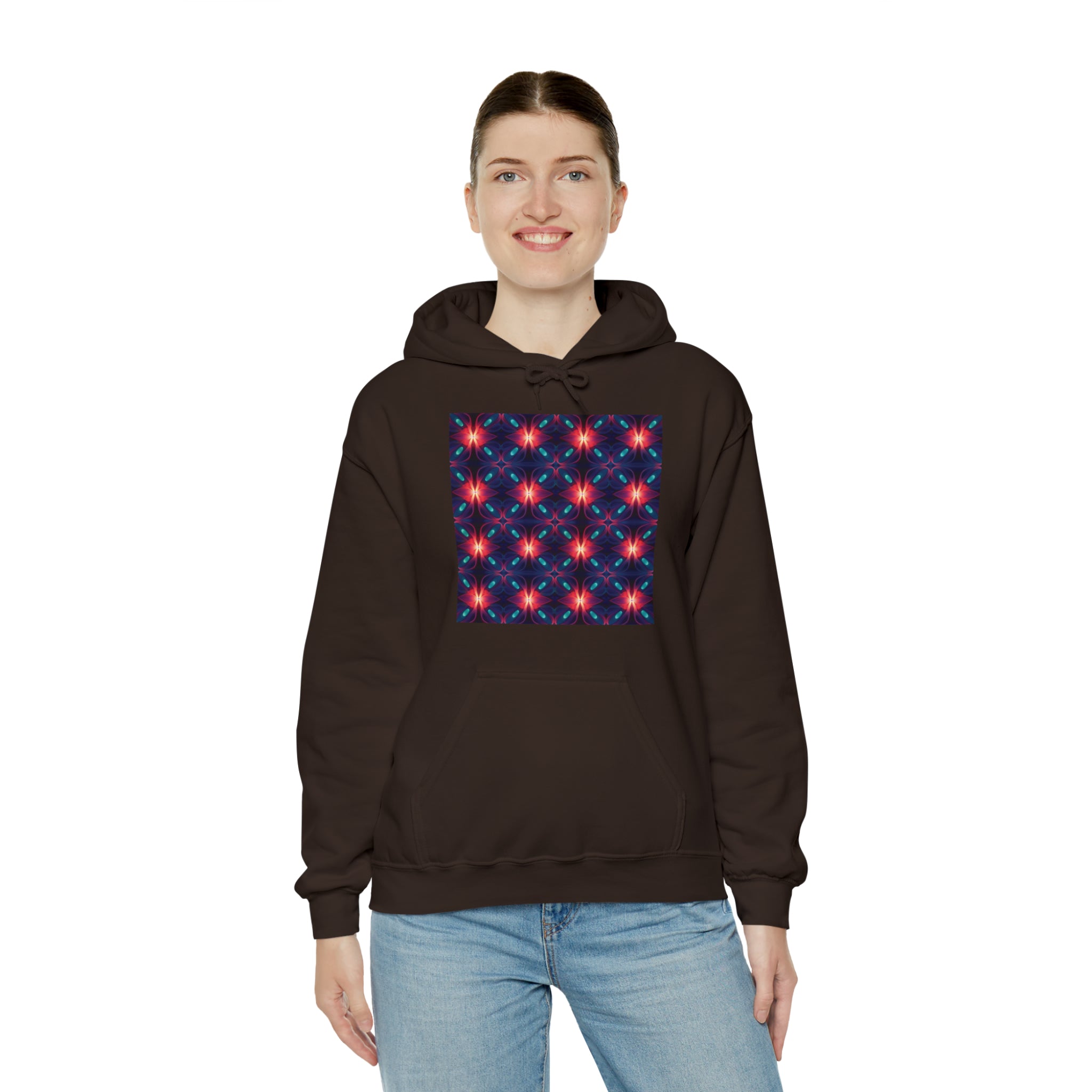 Unisex Heavy Blend™ Hooded Sweatshirt - Abstract Neon Designs 04