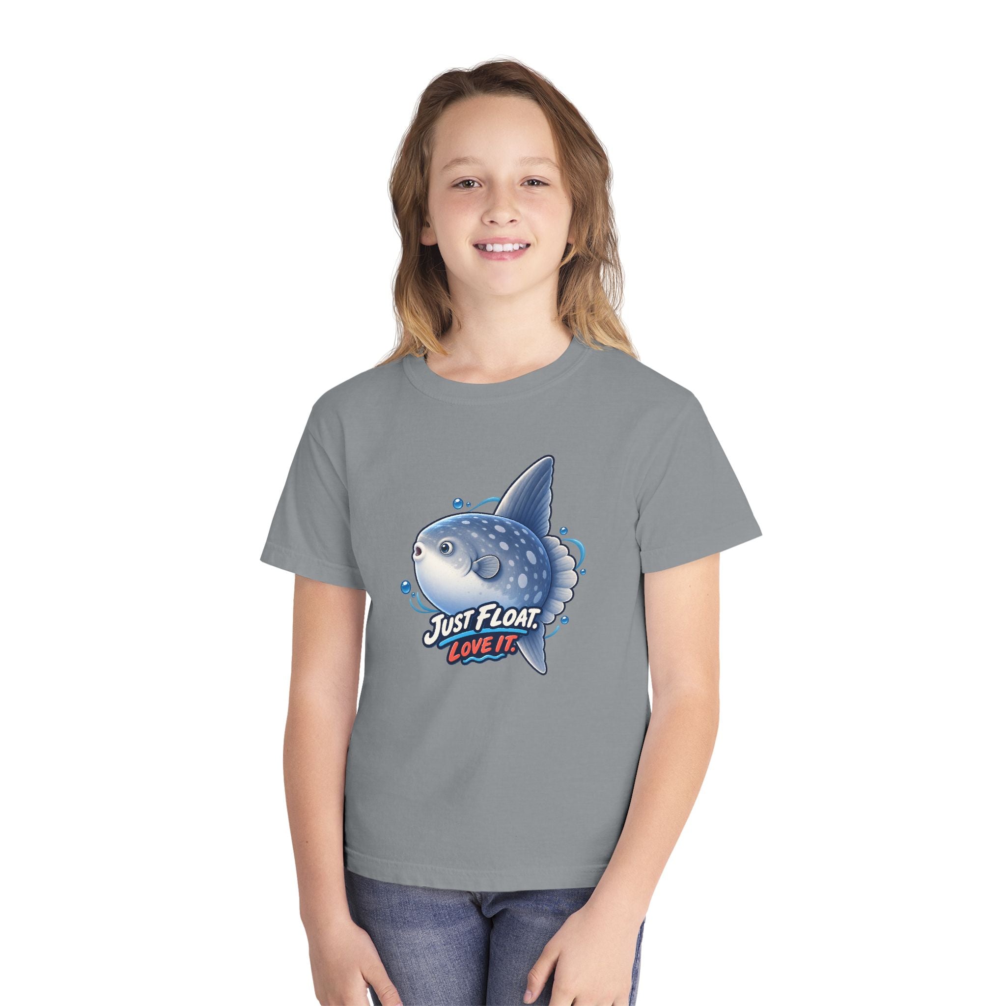 Youth Midweight Cotton Tee - Sunfish drifting