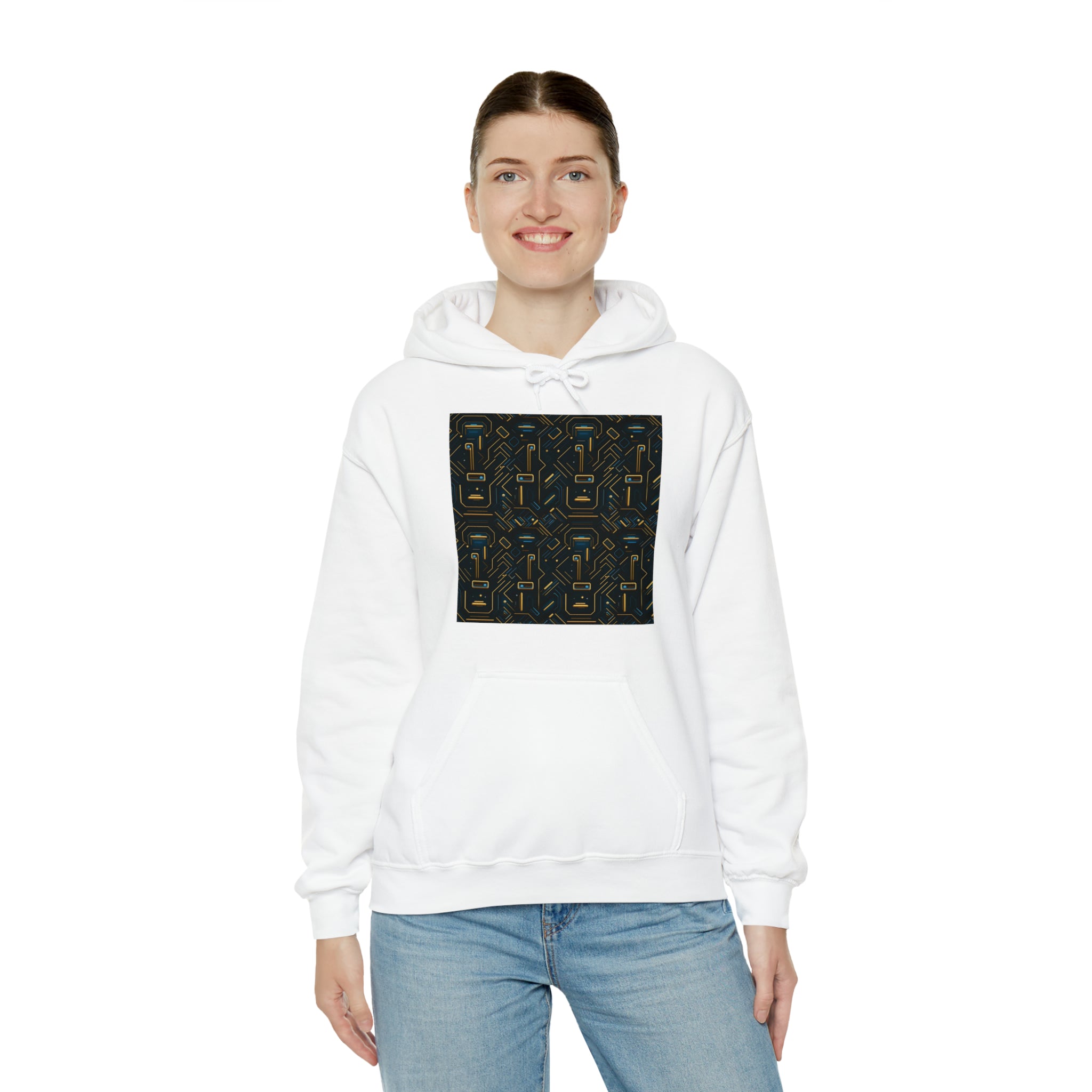 Unisex Heavy Blend™ Hooded Sweatshirt - Abstract Neon Designs 05