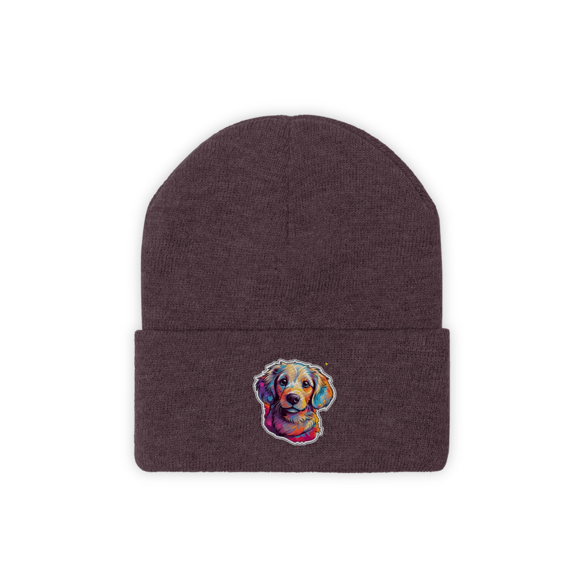 Knit Beanie - Puppy Pop Art 08