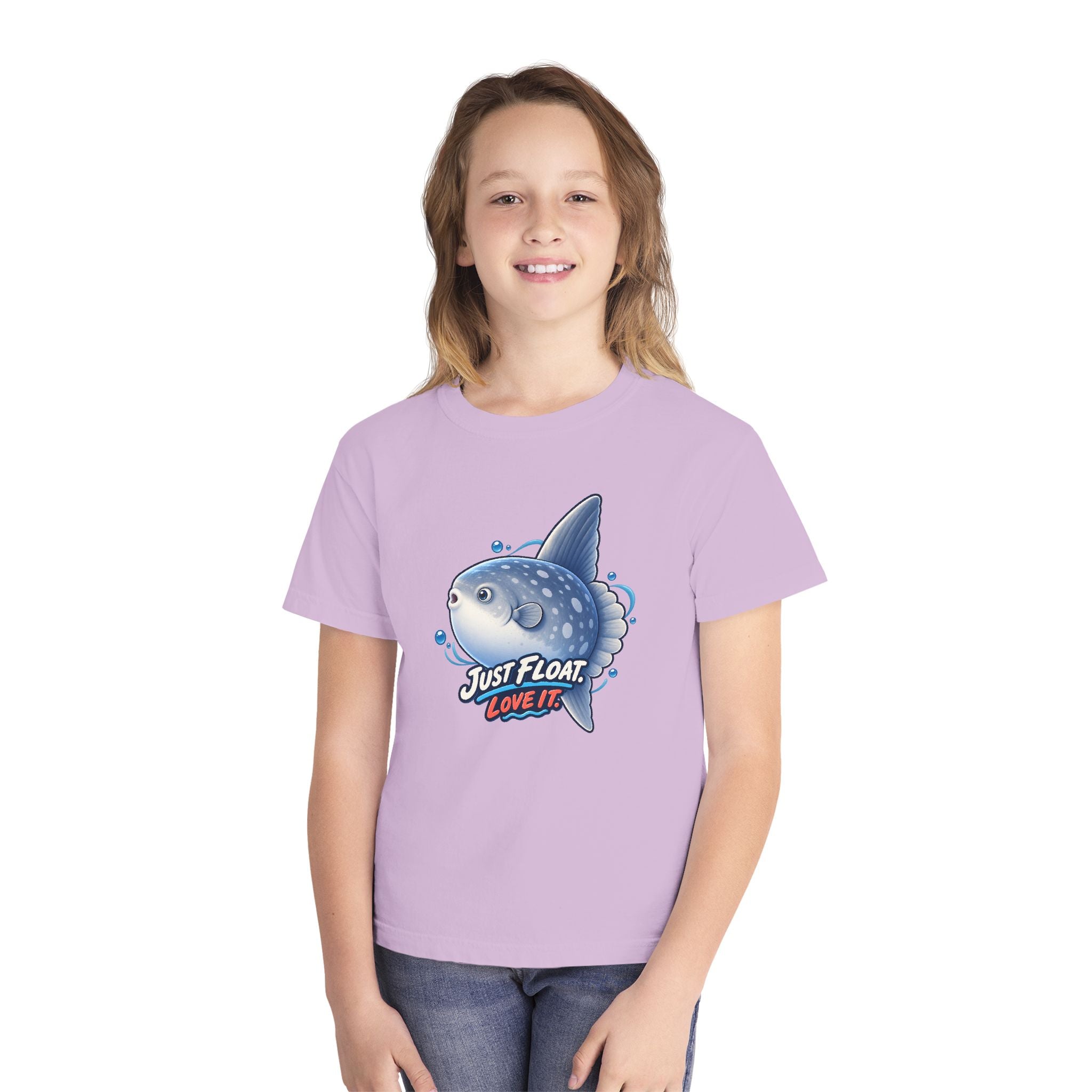 Youth Midweight Cotton Tee - Sunfish drifting