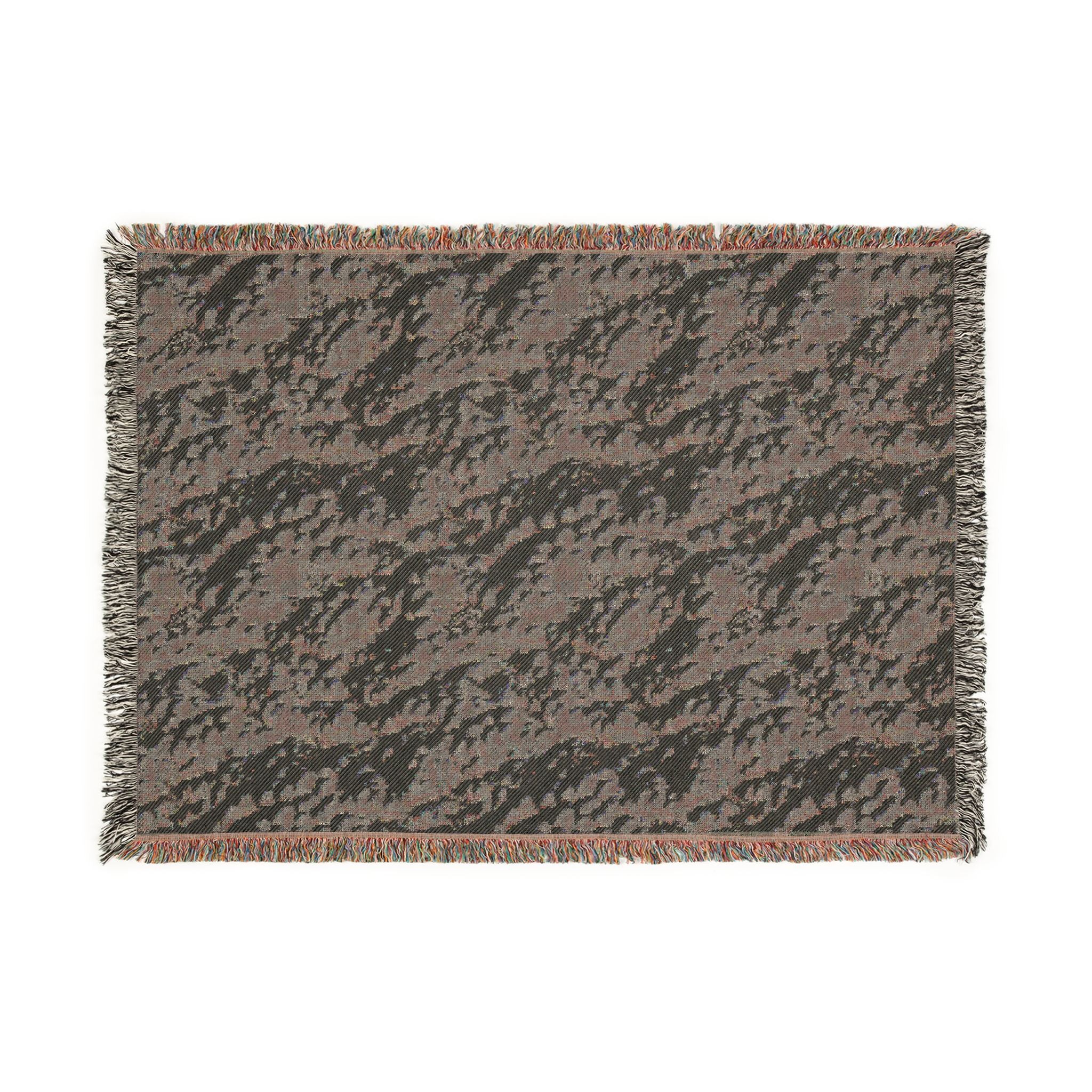 Woven Throw Blanket — Reversible Cozy Check Pattern for Living Room & Cabin - Design 05