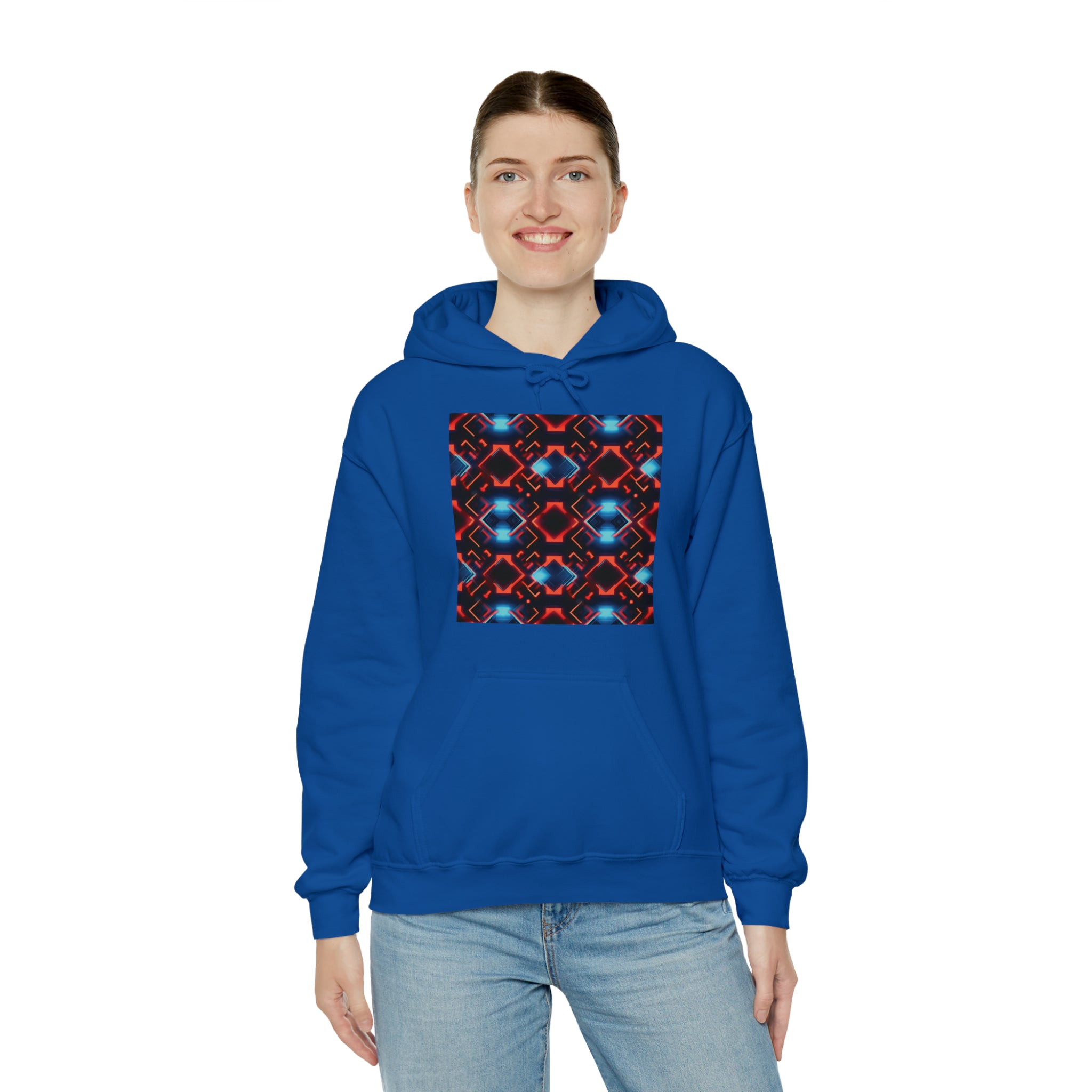 Unisex Heavy Blend™ Hooded Sweatshirt - Abstract Neon Designs 07